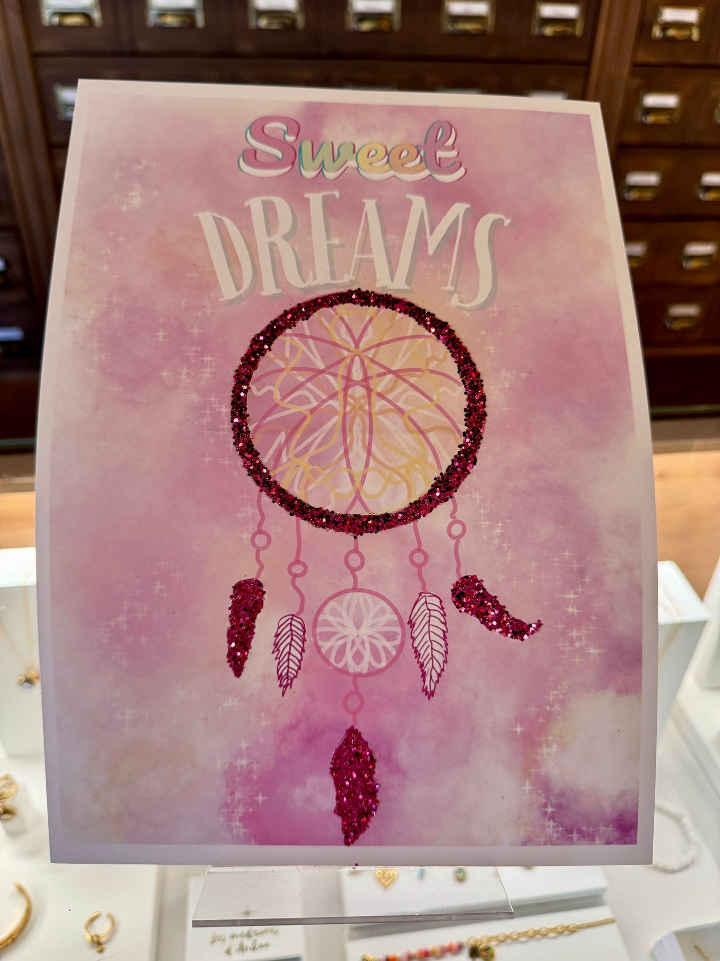 AFFICHE sweet dreams pink night