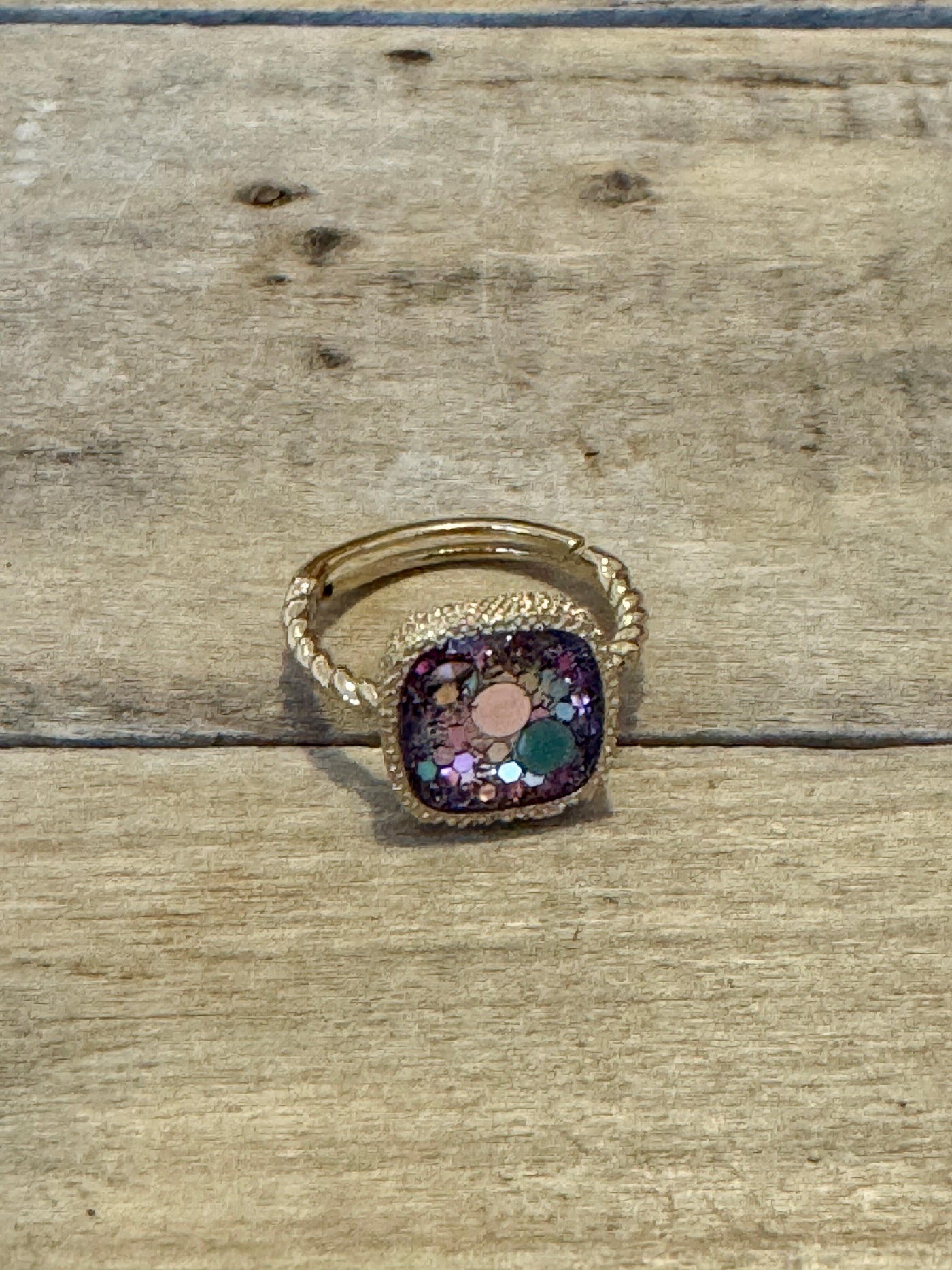 Bague dorée MONROE Lâcher prise