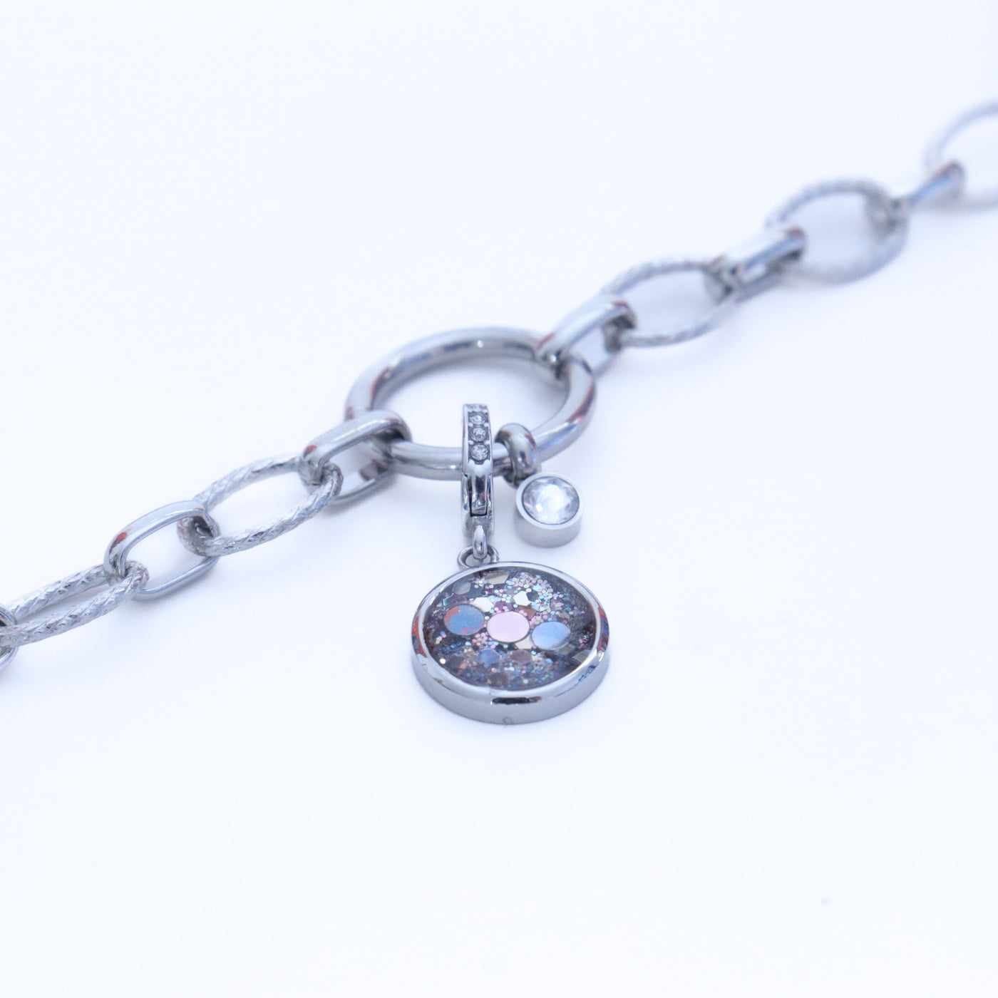 Charm Cristal argenté Blessure de Trahison (vendu sans bracelet)