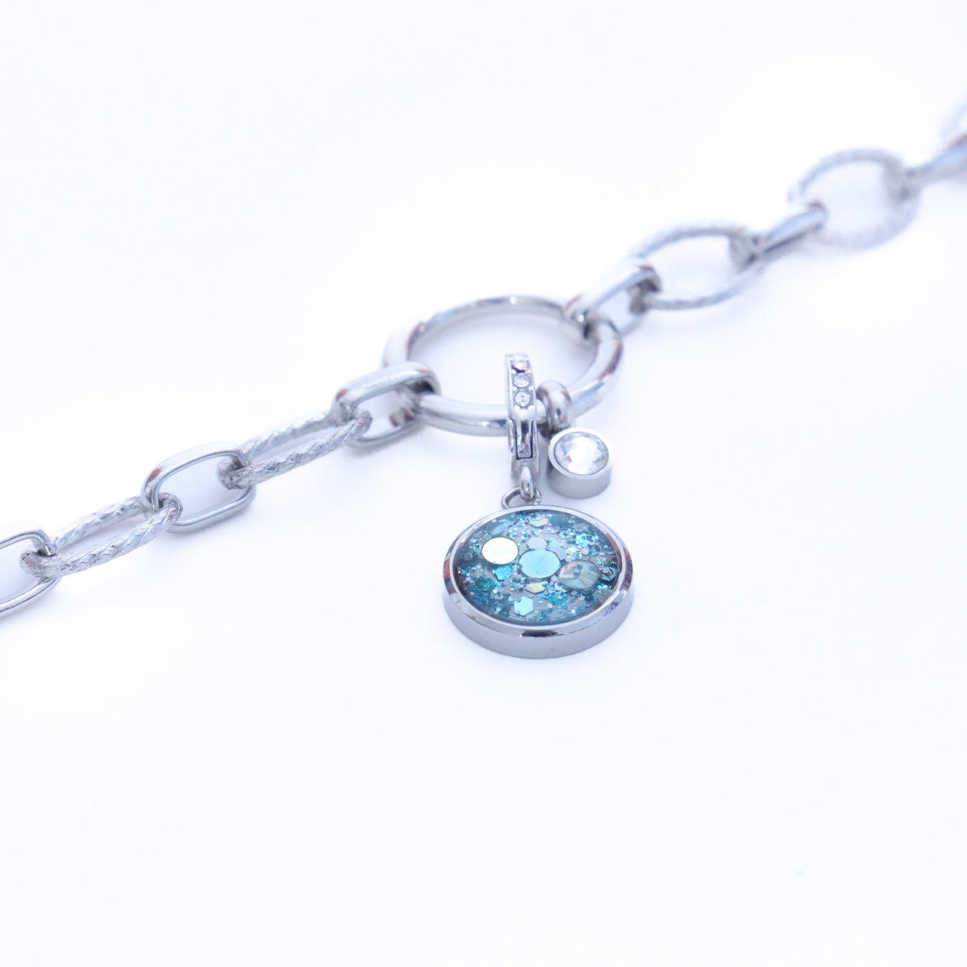 Charm Cristal argenté Angoisses et peurs (vendu sans bracelet)