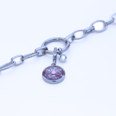 Charm Cristal argenté Amour de soi (vendu sans bracelet)