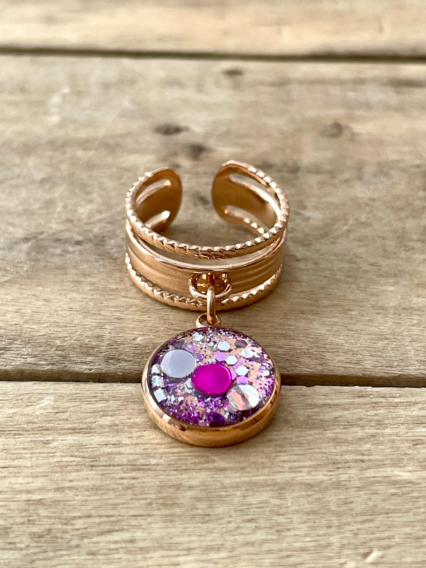 Bague ALMA or rose Canalisation et intuition