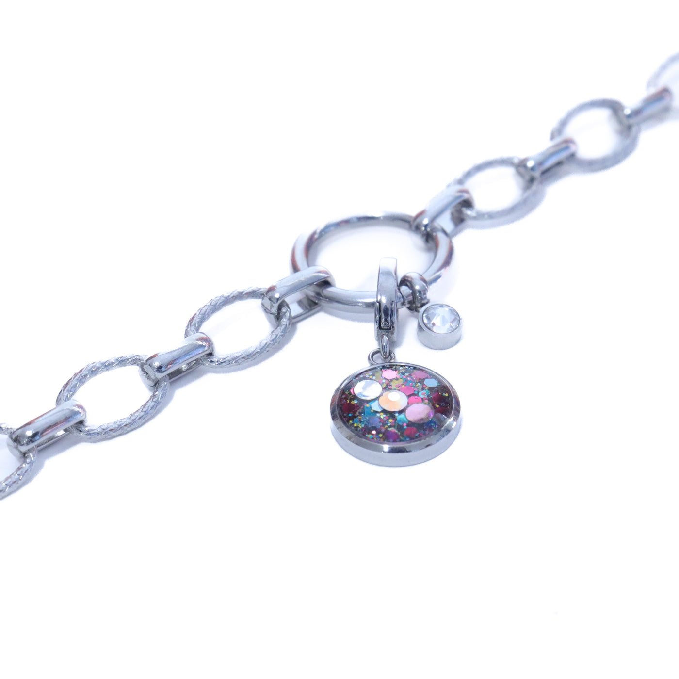 Charm argenté Hypersensibilité (vendu sans bracelet)