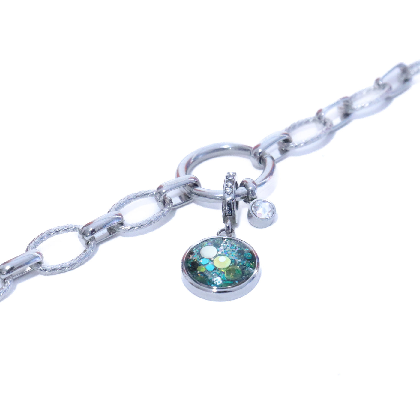 Charm Cristal argenté Canalisation & intuition (vendu sans bracelet)