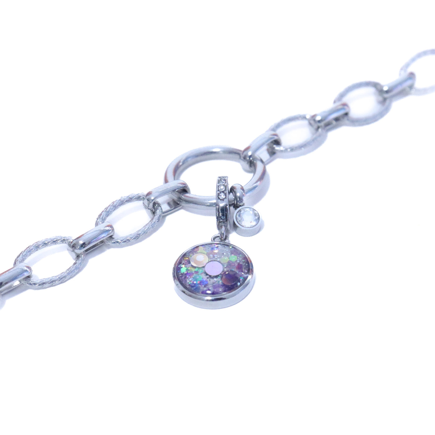 Charm Cristal argenté Consciousness (vendu sans bracelet)