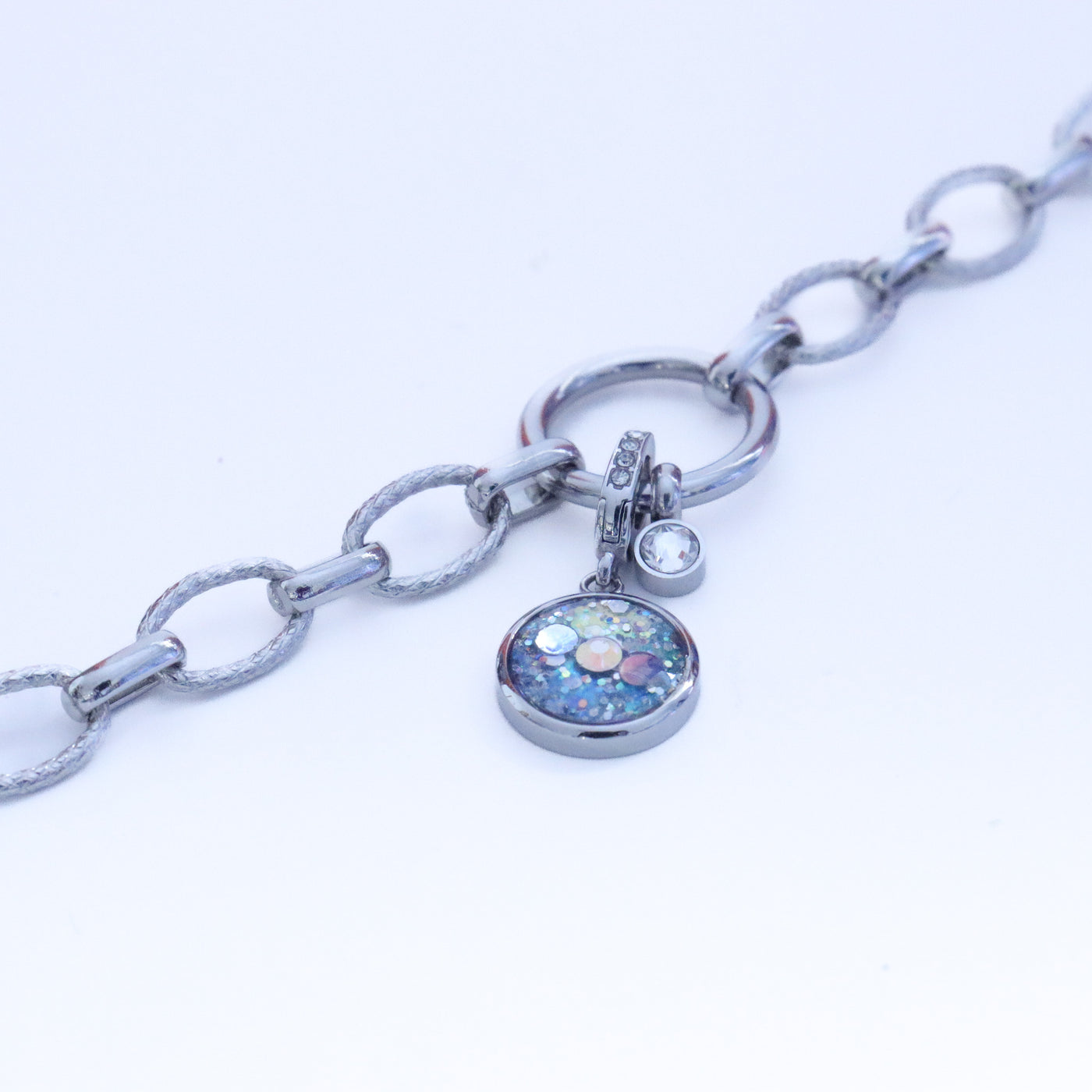 Charm Cristal argenté Confiance en soi (vendu sans bracelet)