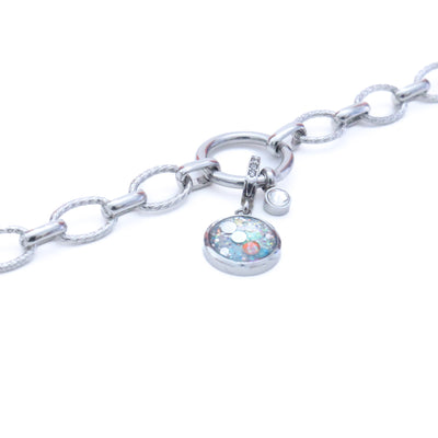 Charm Cristal argenté Ocean(vendu sans bracelet)