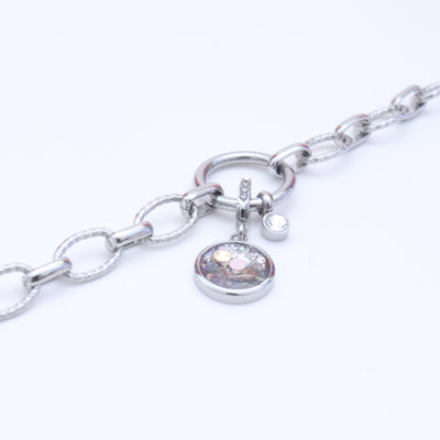 Charm Cristal argenté Détachement amoureux (vendu sans bracelet)