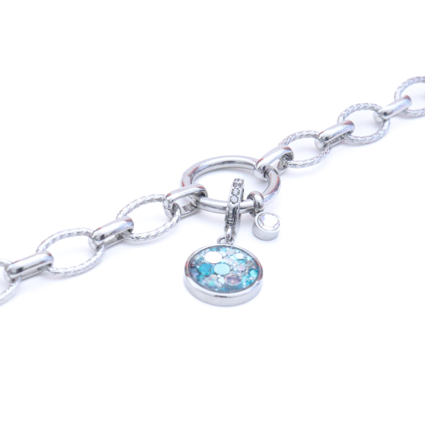 Charm Cristal argenté Vibration (vendu sans bracelet)