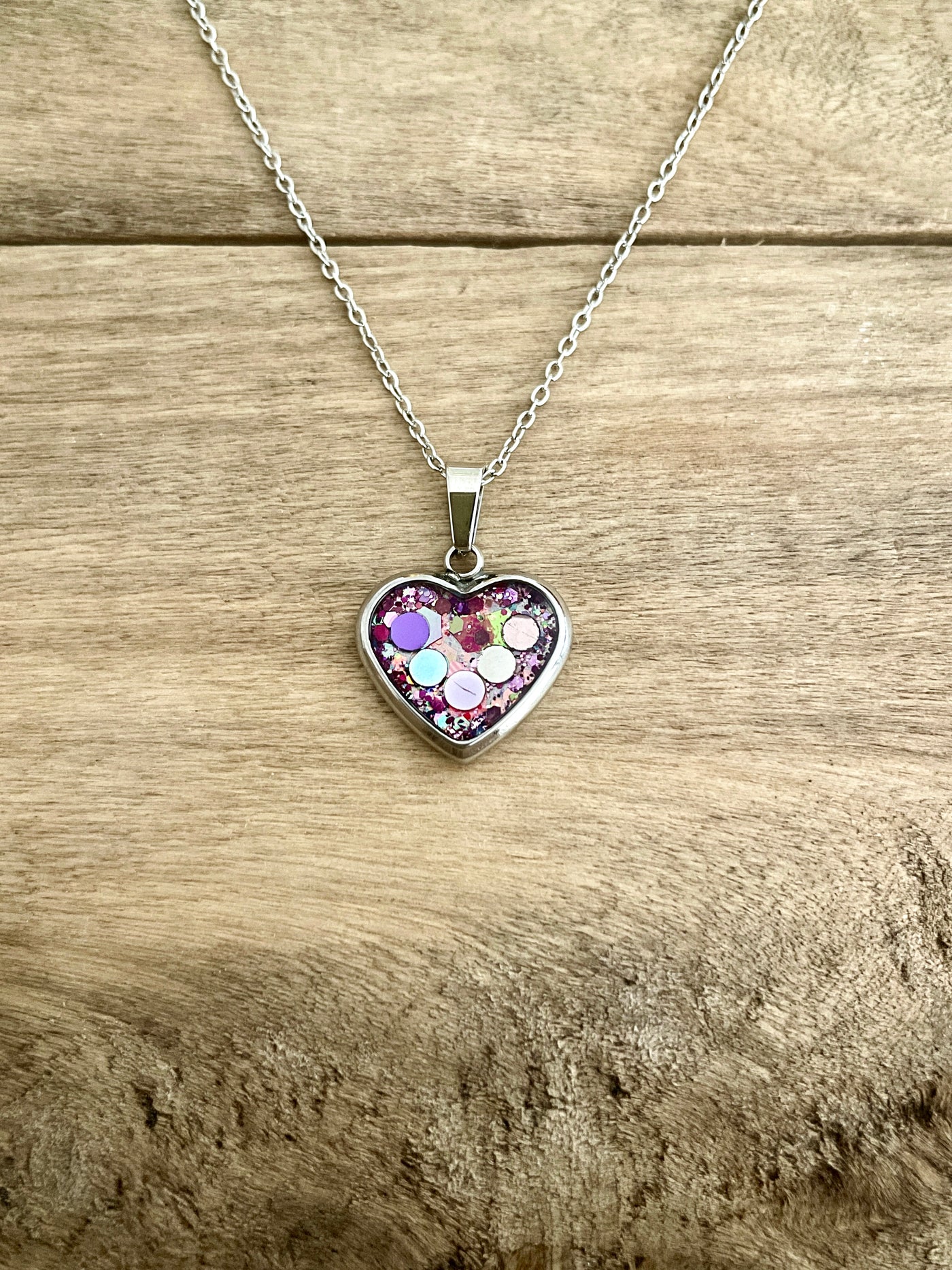 Children's silver necklace Heart Self-confidence