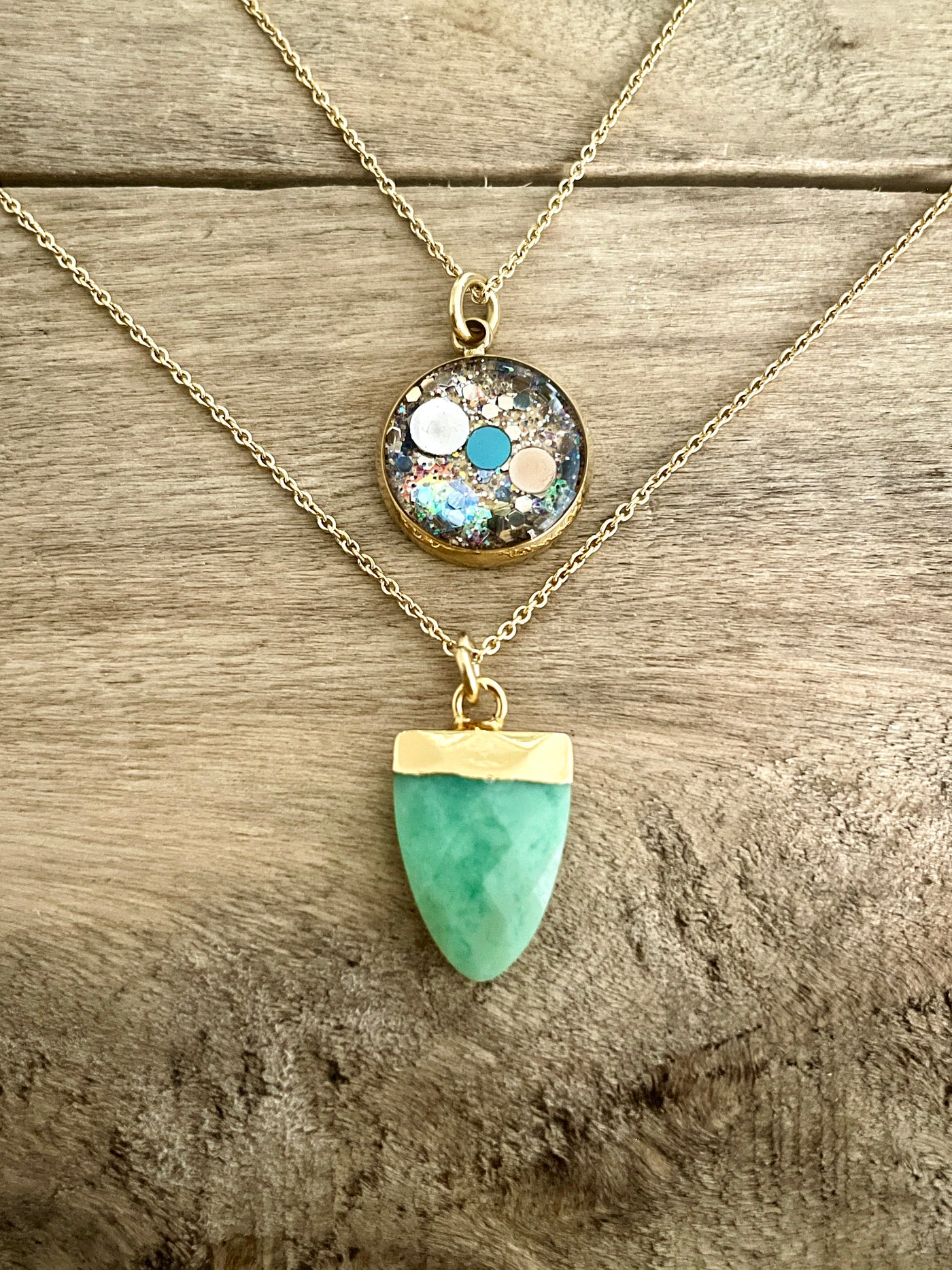 Collier double doré JADE Vies antérieures