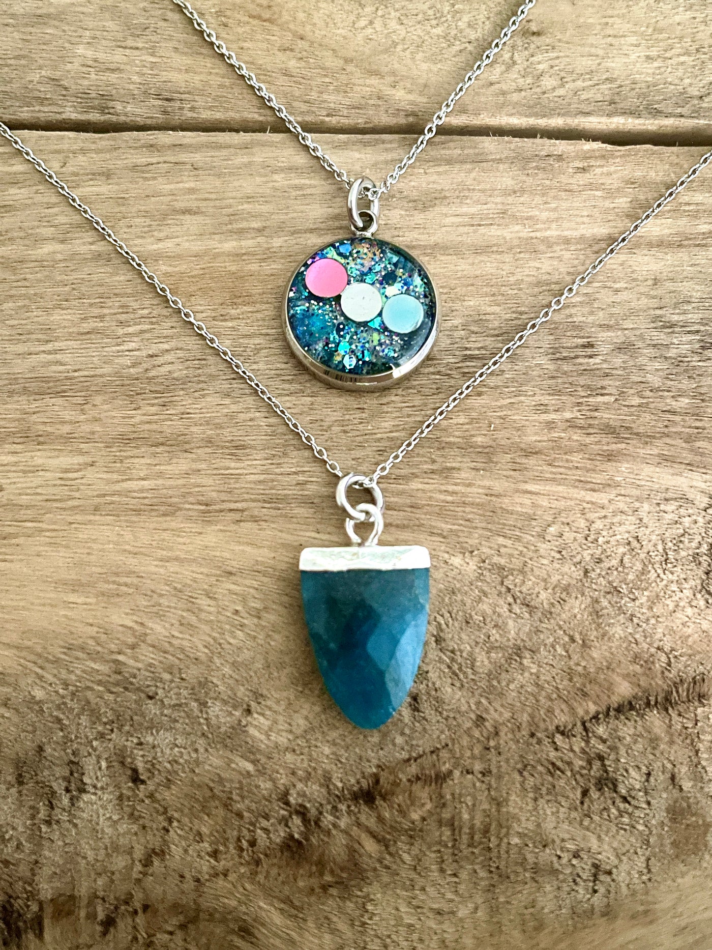 Collier double argenté APATITE Procréation