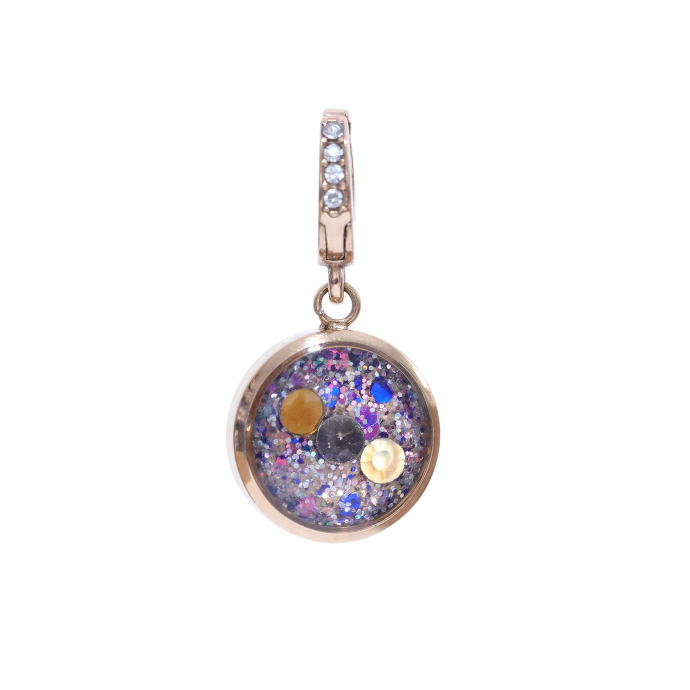 Charm Cristal or rose Hoponopono (vendu sans bracelet)