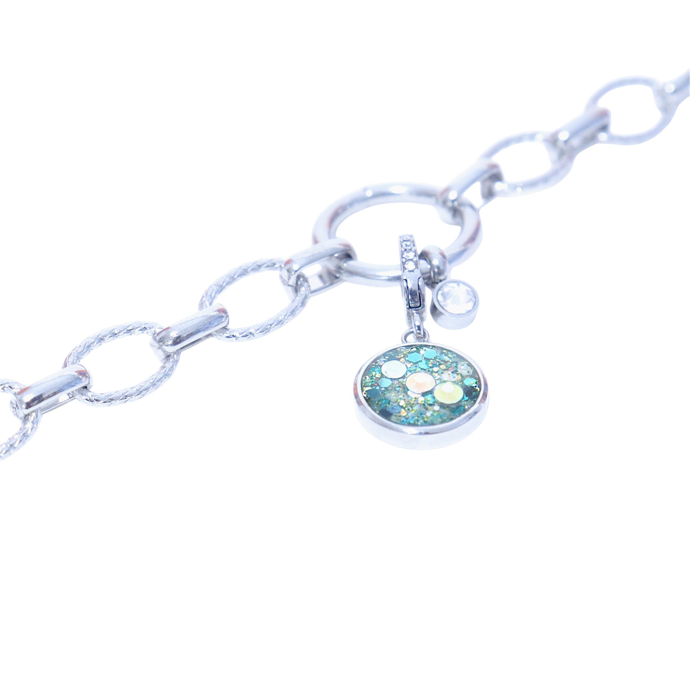 Charm Cristal argenté Image de soi (vendu sans bracelet)