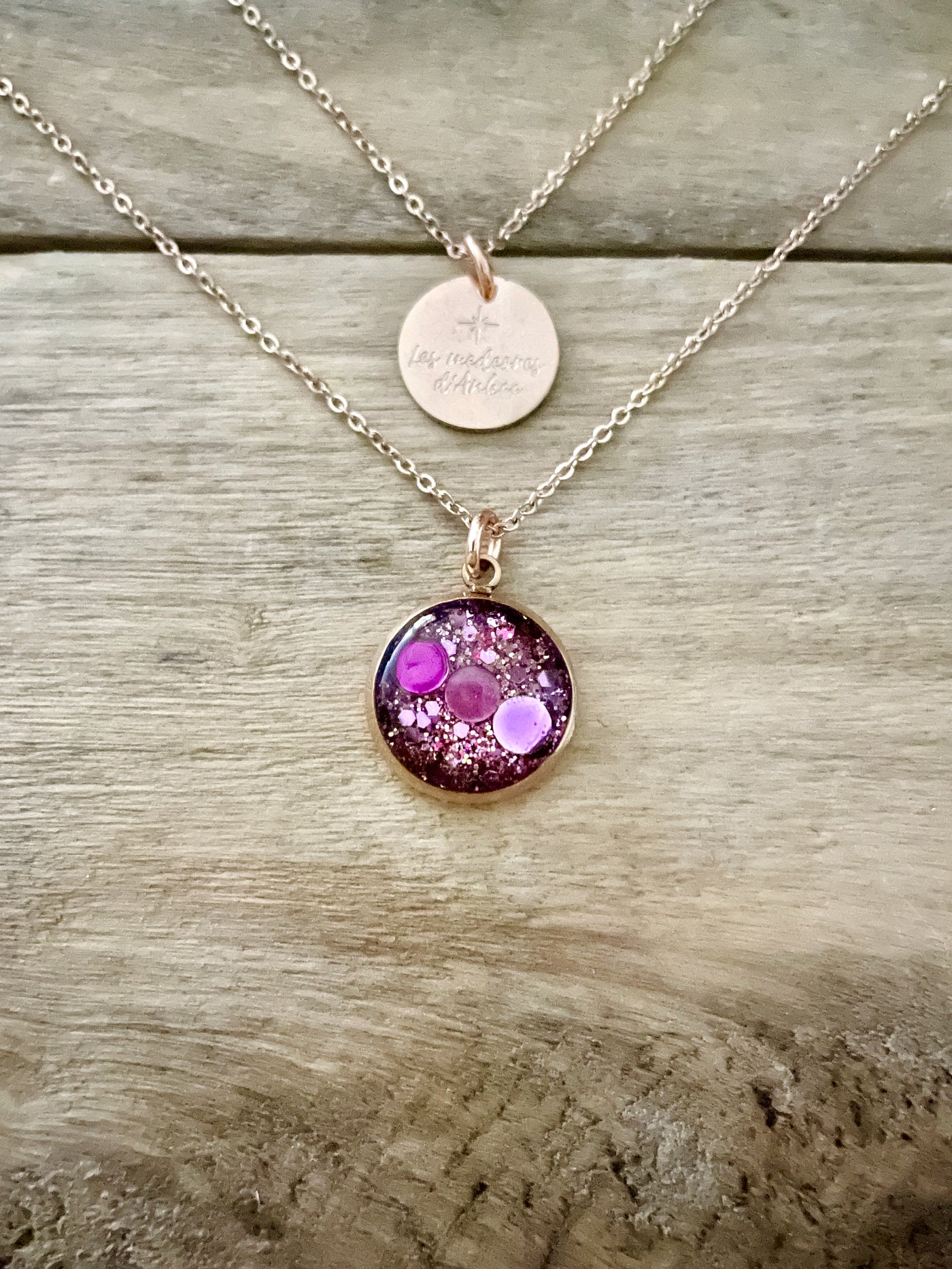 Double rose gold necklace Calming emotions