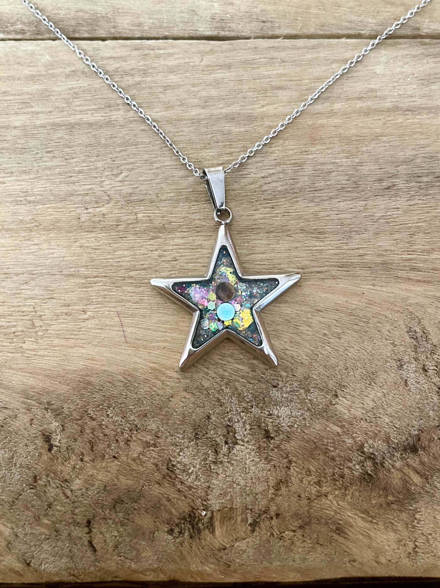 Children's silver necklace Star Anxieties and fears