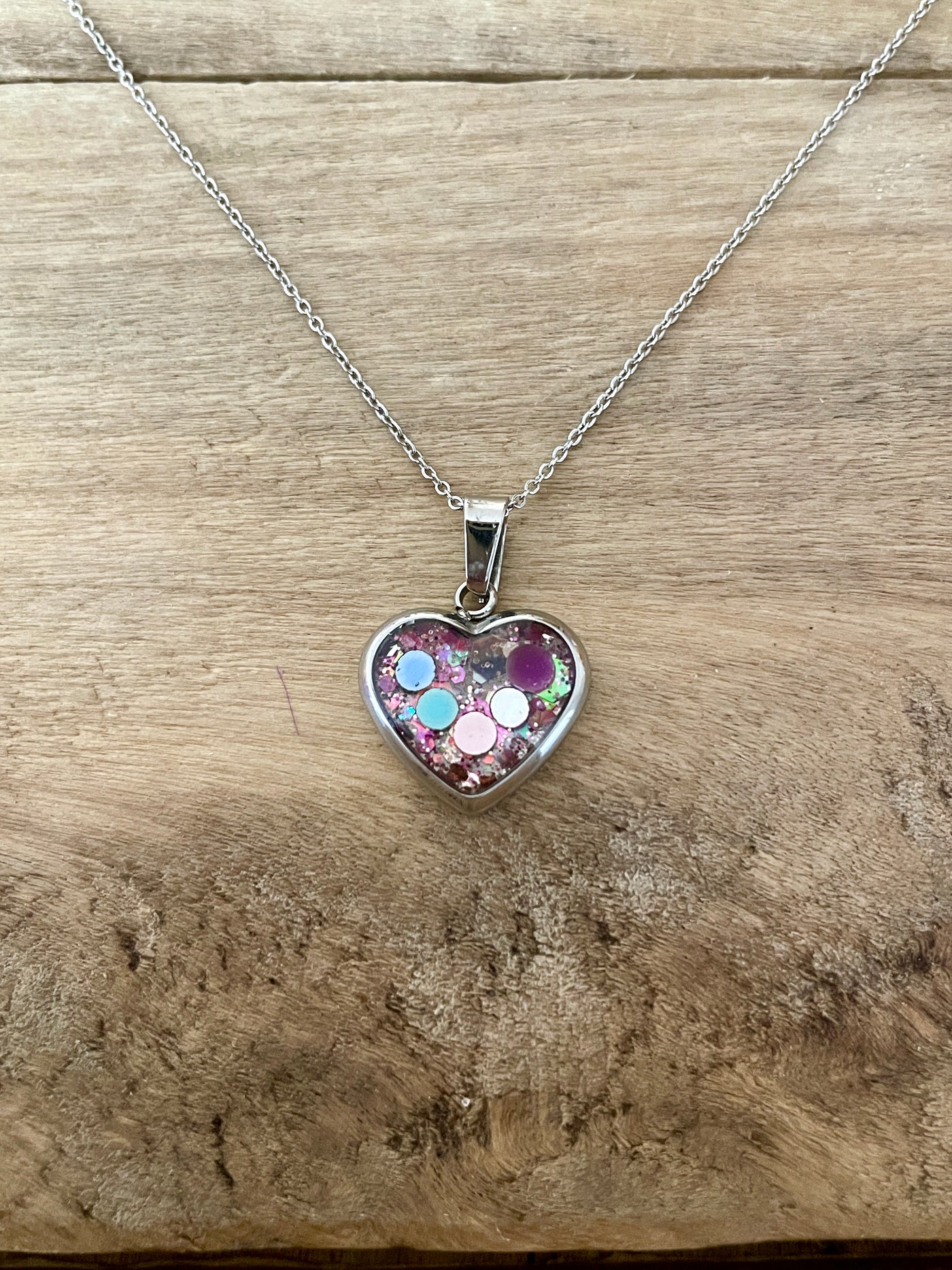 Children's silver necklace Heart Anxieties and fears