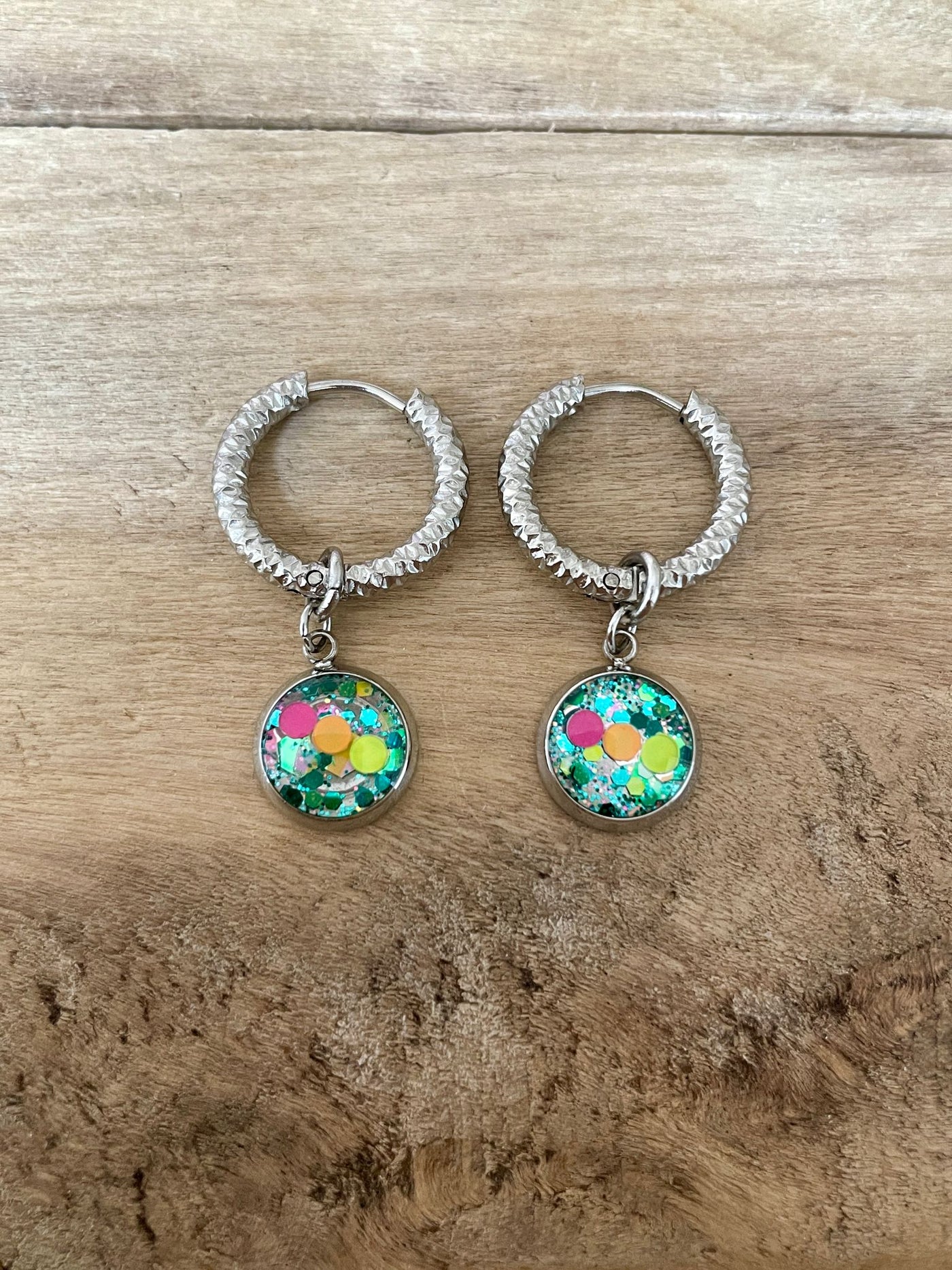 Boucles d'oreilles SANTORINI argentées Kilo emotionnels
