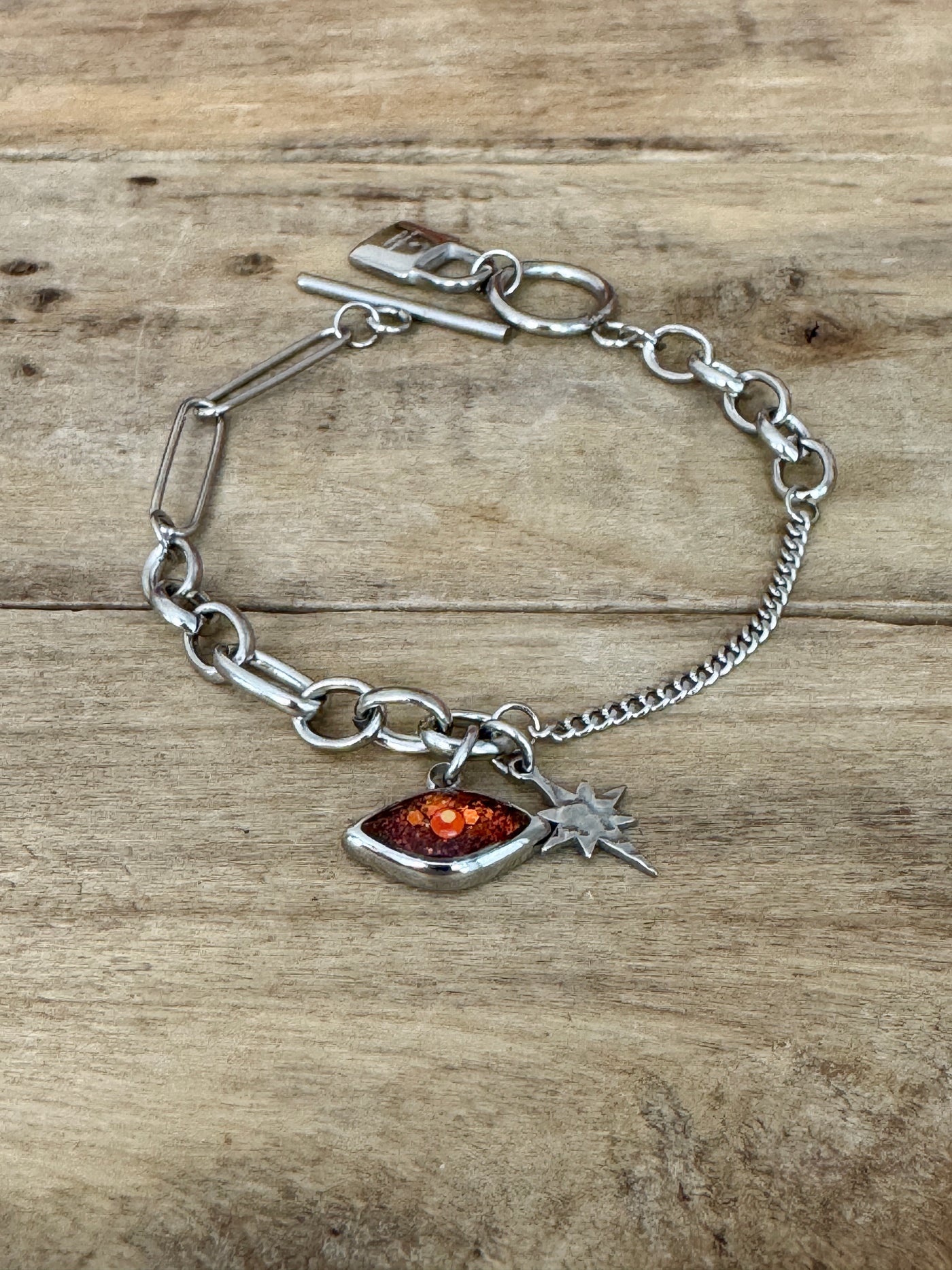 Bracelet argenté PUMPKIN FALL UNLOCK Canalisation & Intuitions