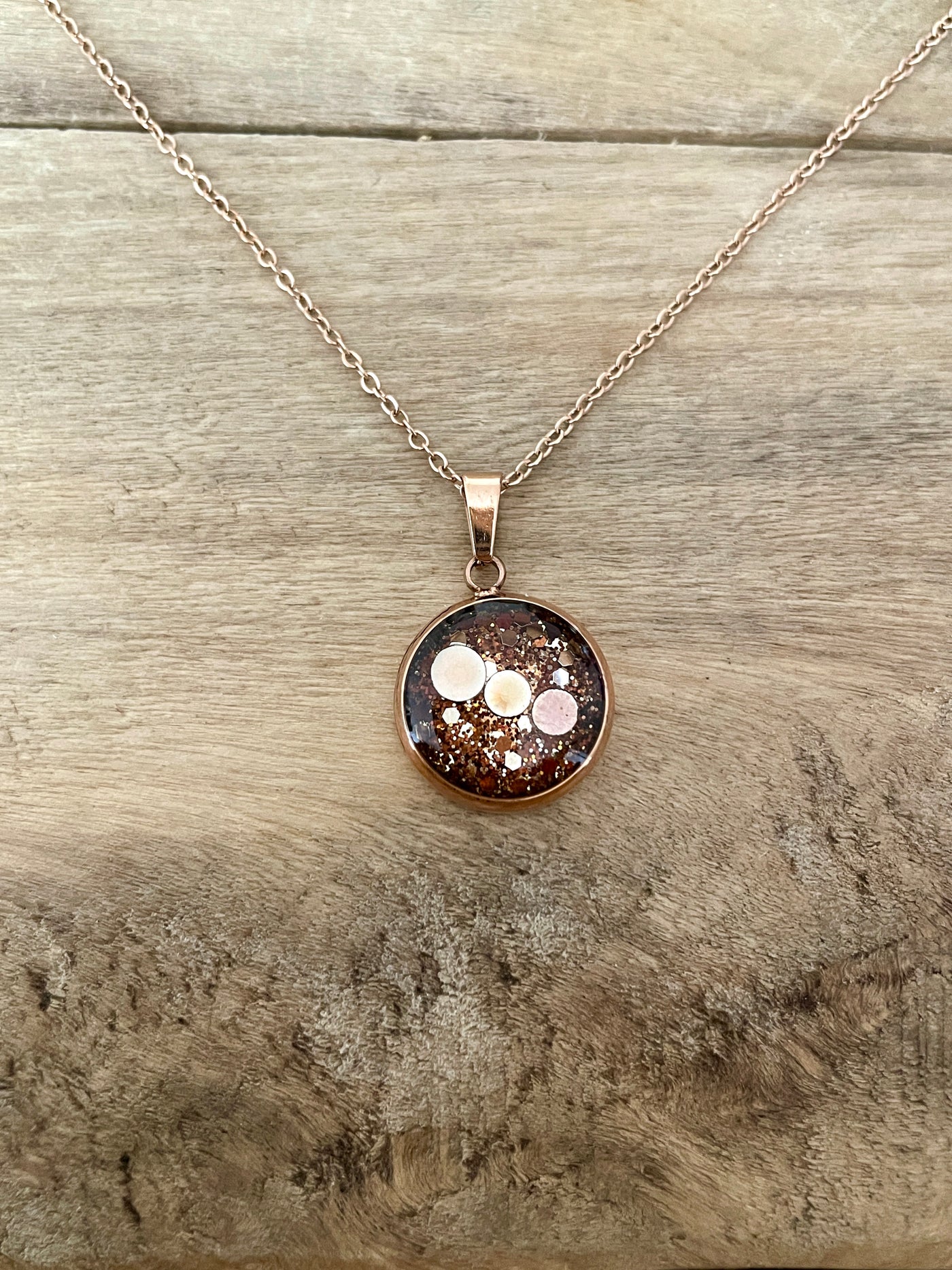 Simple Rose Gold Heart Chakra Necklace