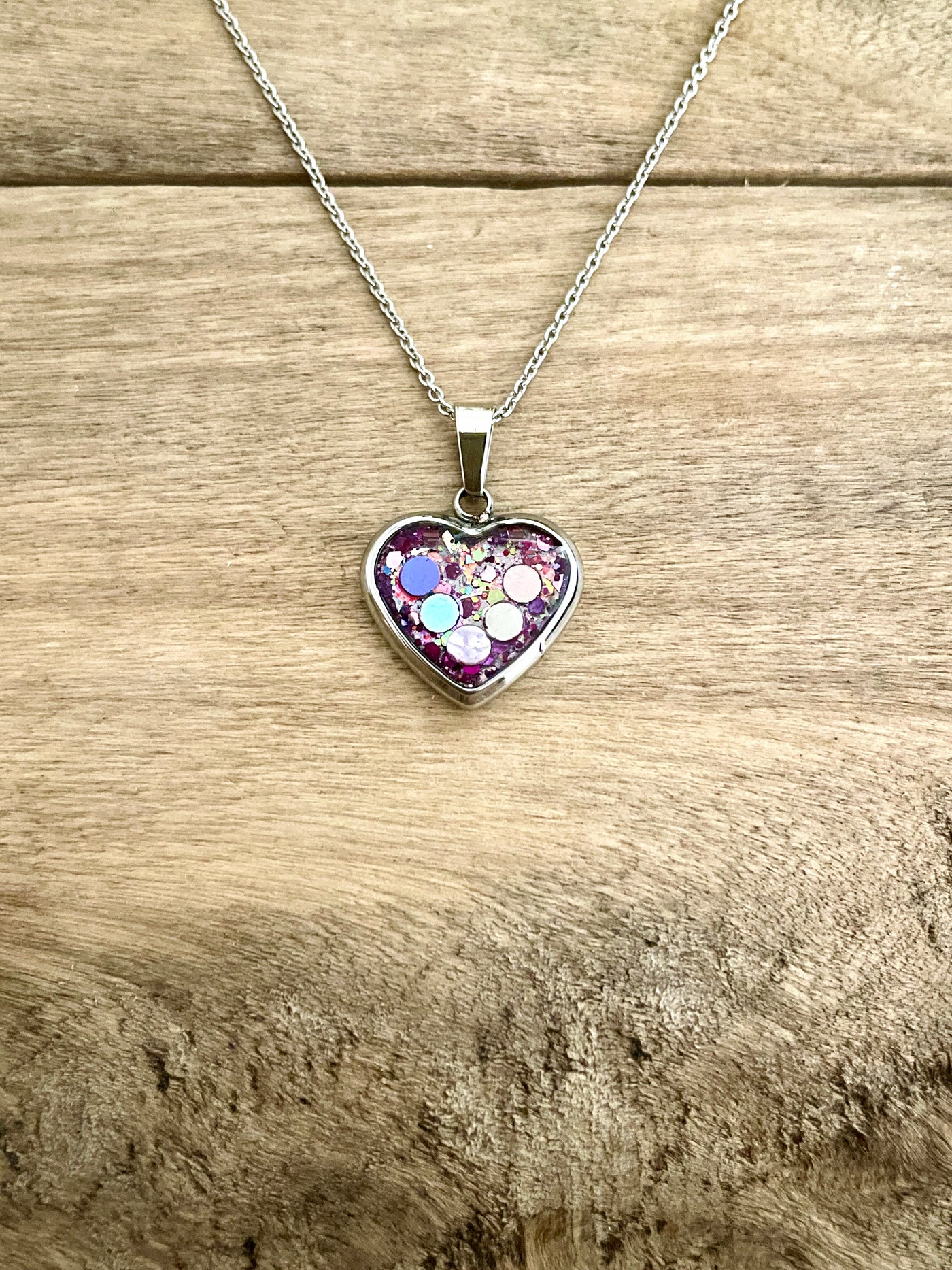 Children's silver necklace Heart Appeasement of emotions