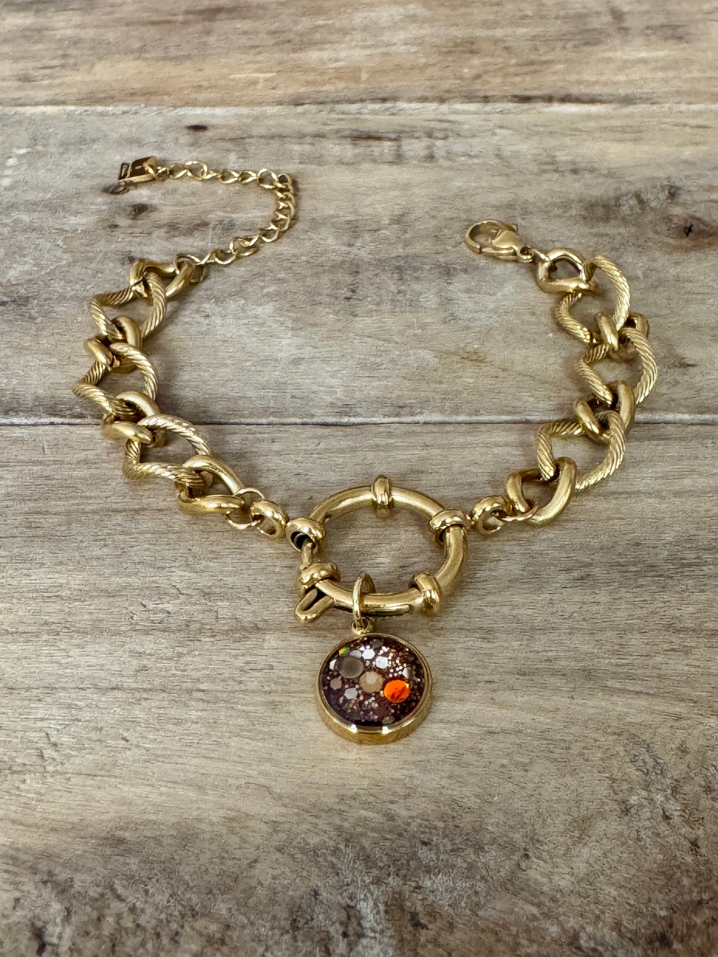 Bracelet doré PUMPKIN FALL CALYPSO Confiance en soi