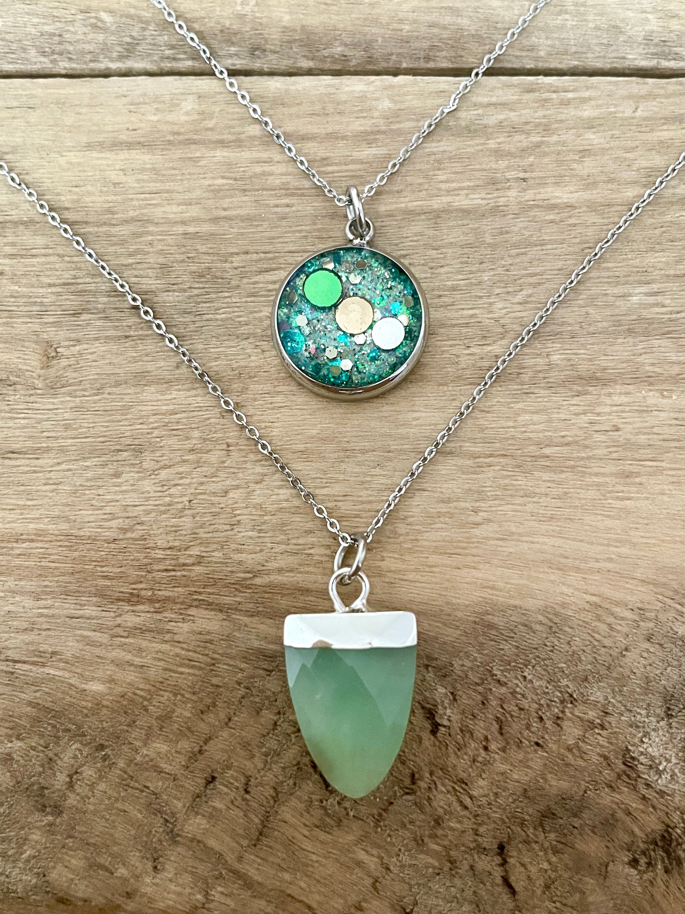 Simple golden necklace JADE Self-love