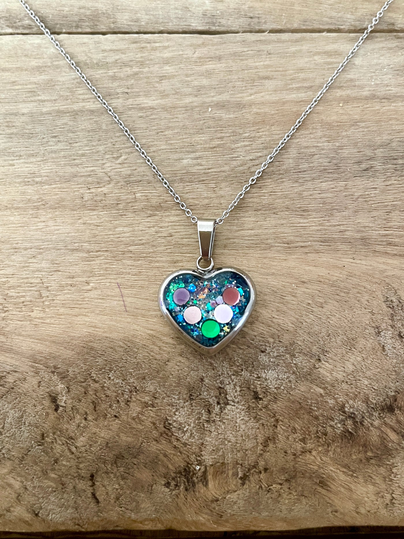 Children's silver necklace Heart Self-confidence