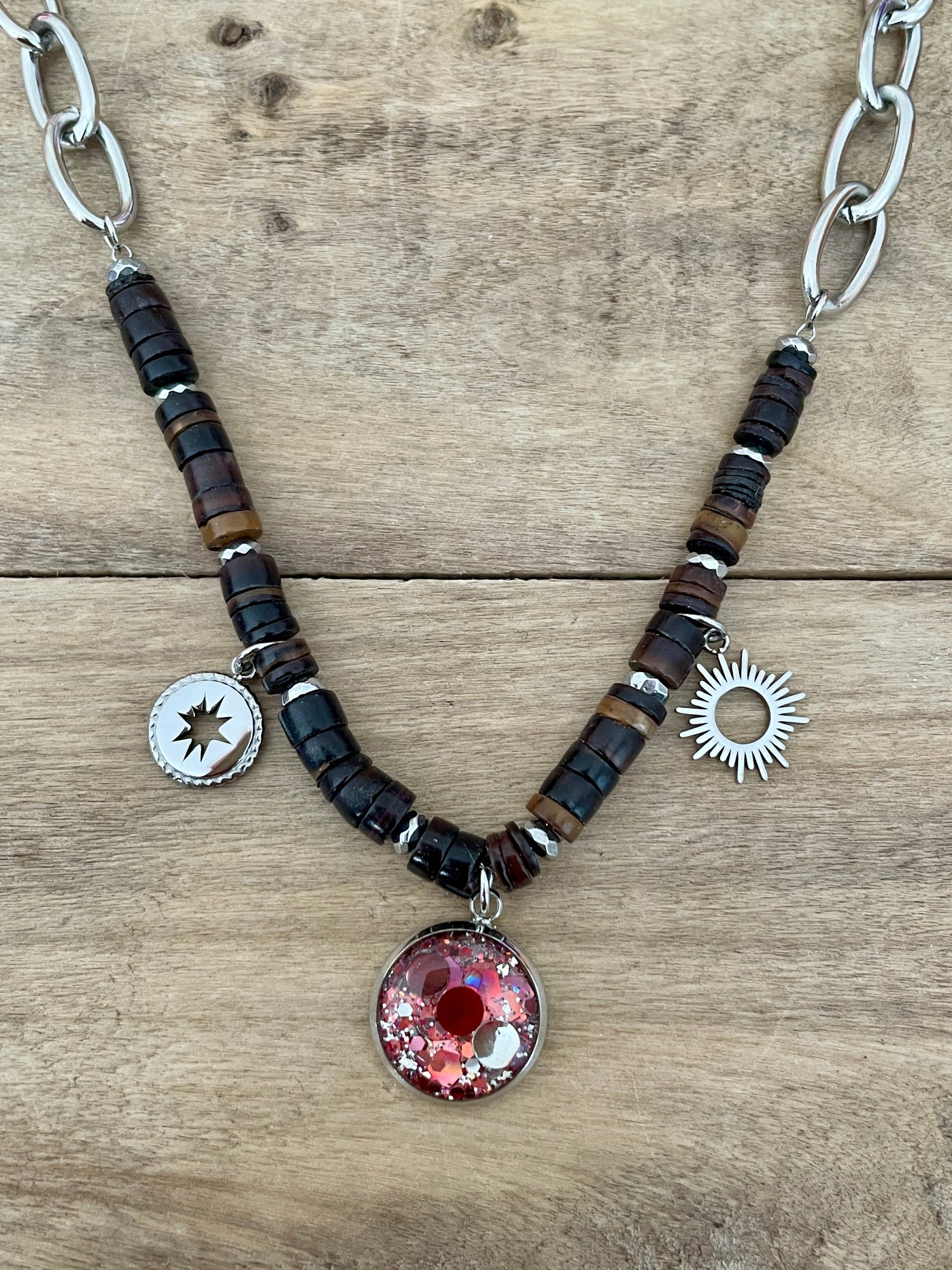 Collier argenté HONOLULU Coquillage Cut and leave