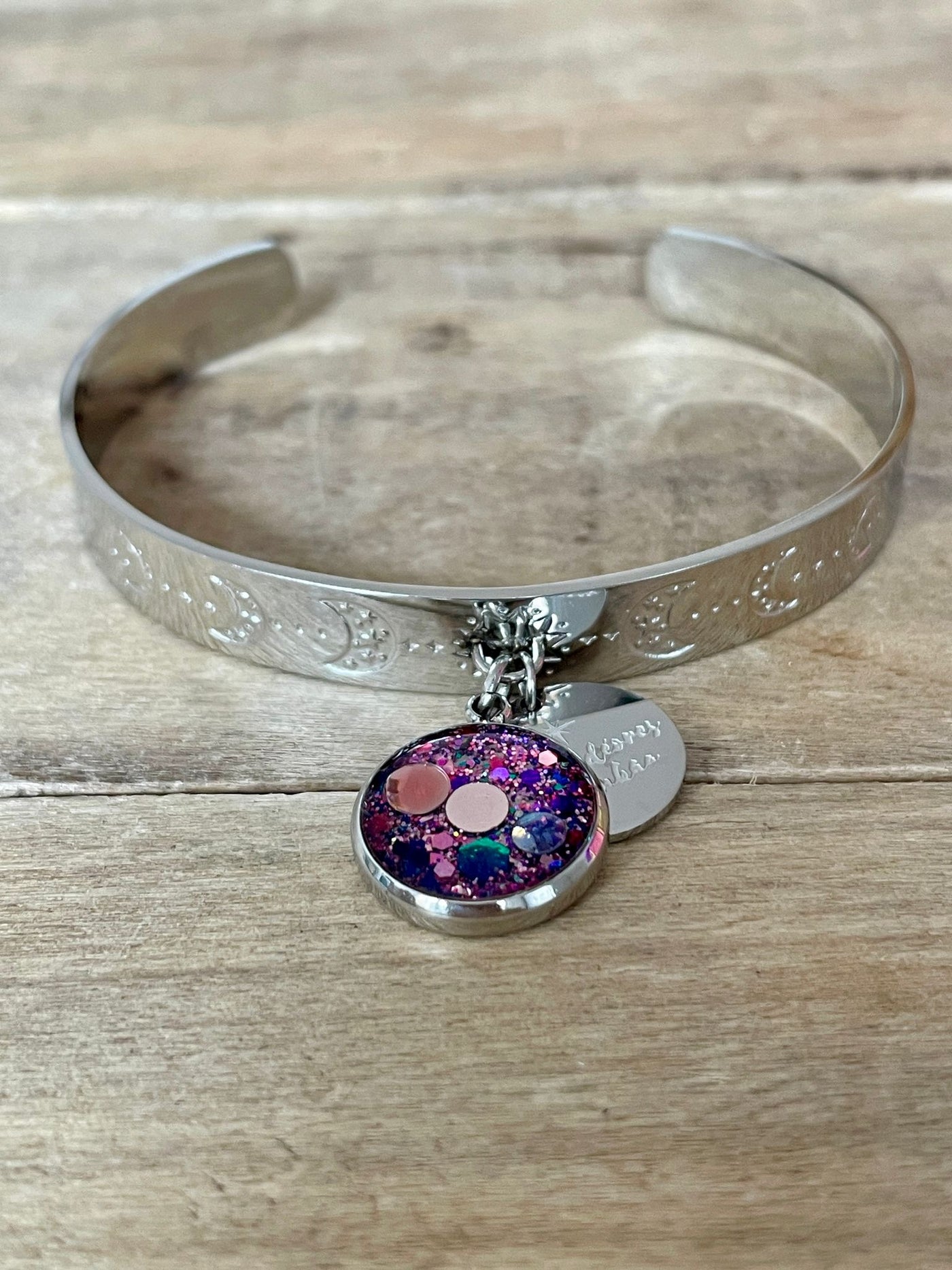 Bracelet argenté TSUKI Spirale négative