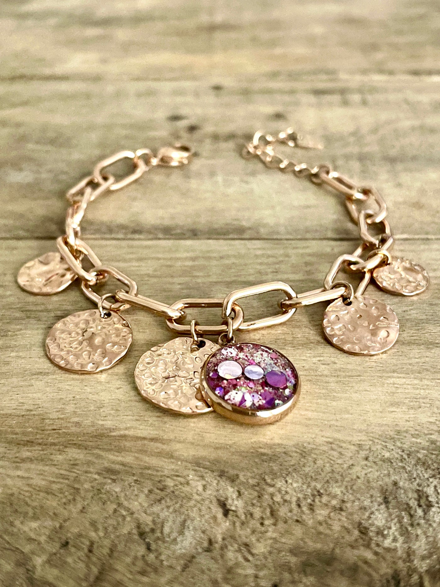 Bracelet or rose ESMERALDA Enfant intérieur