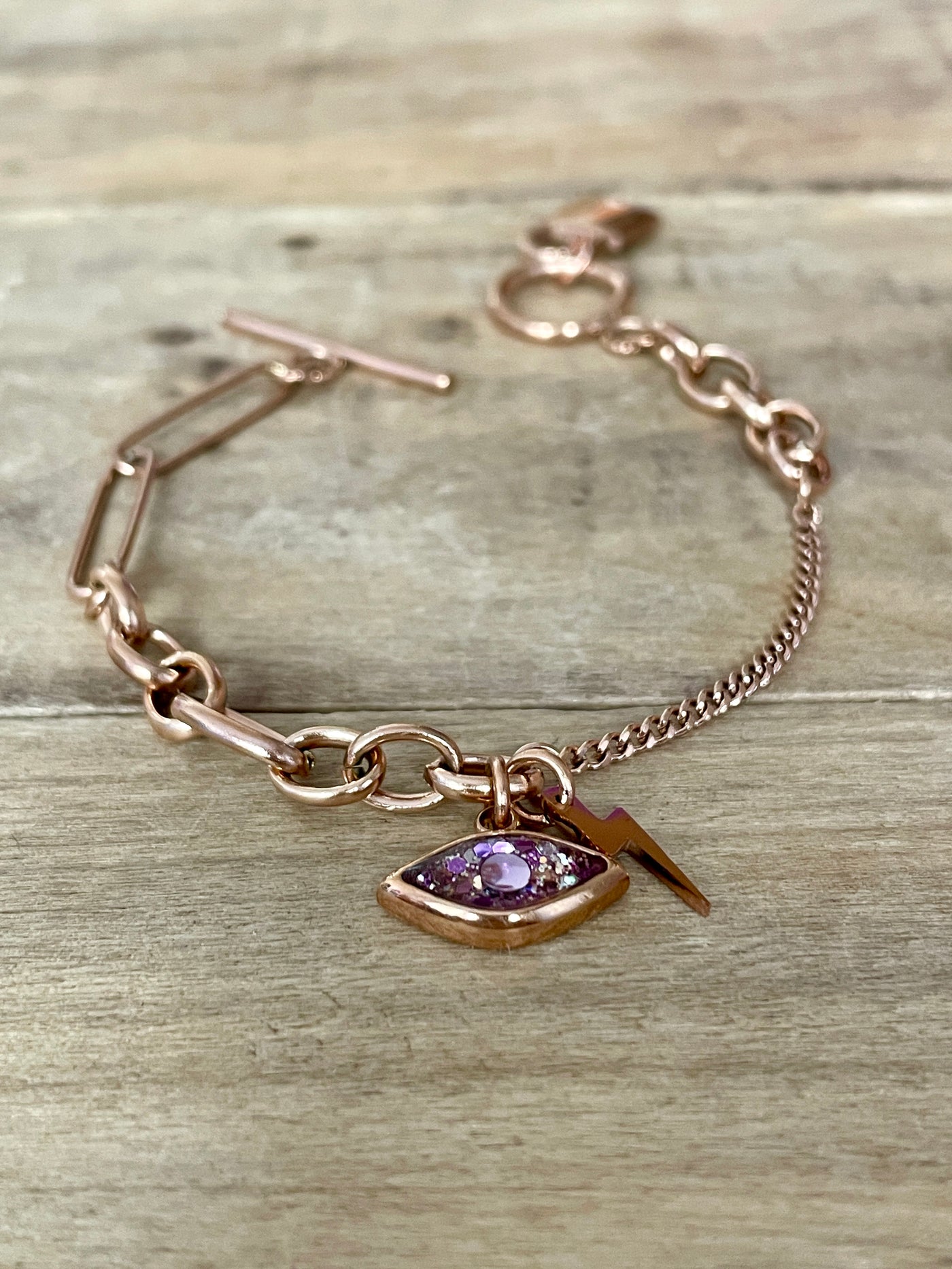 UNLOCK rose gold bracelet (for small wrists 12-14cm)