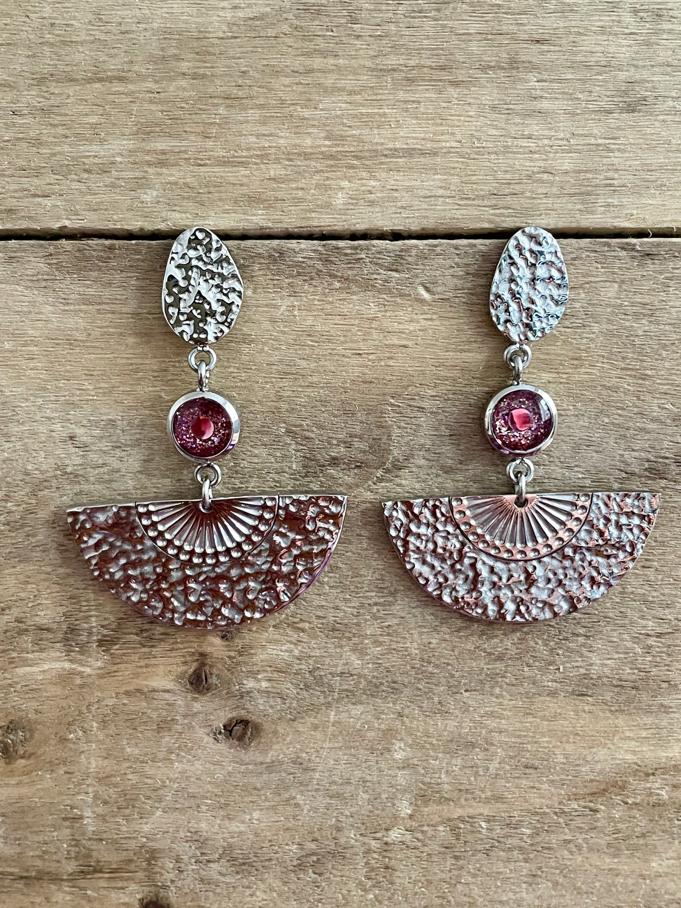 Boucles d'oreilles argentée INCA Je mérite