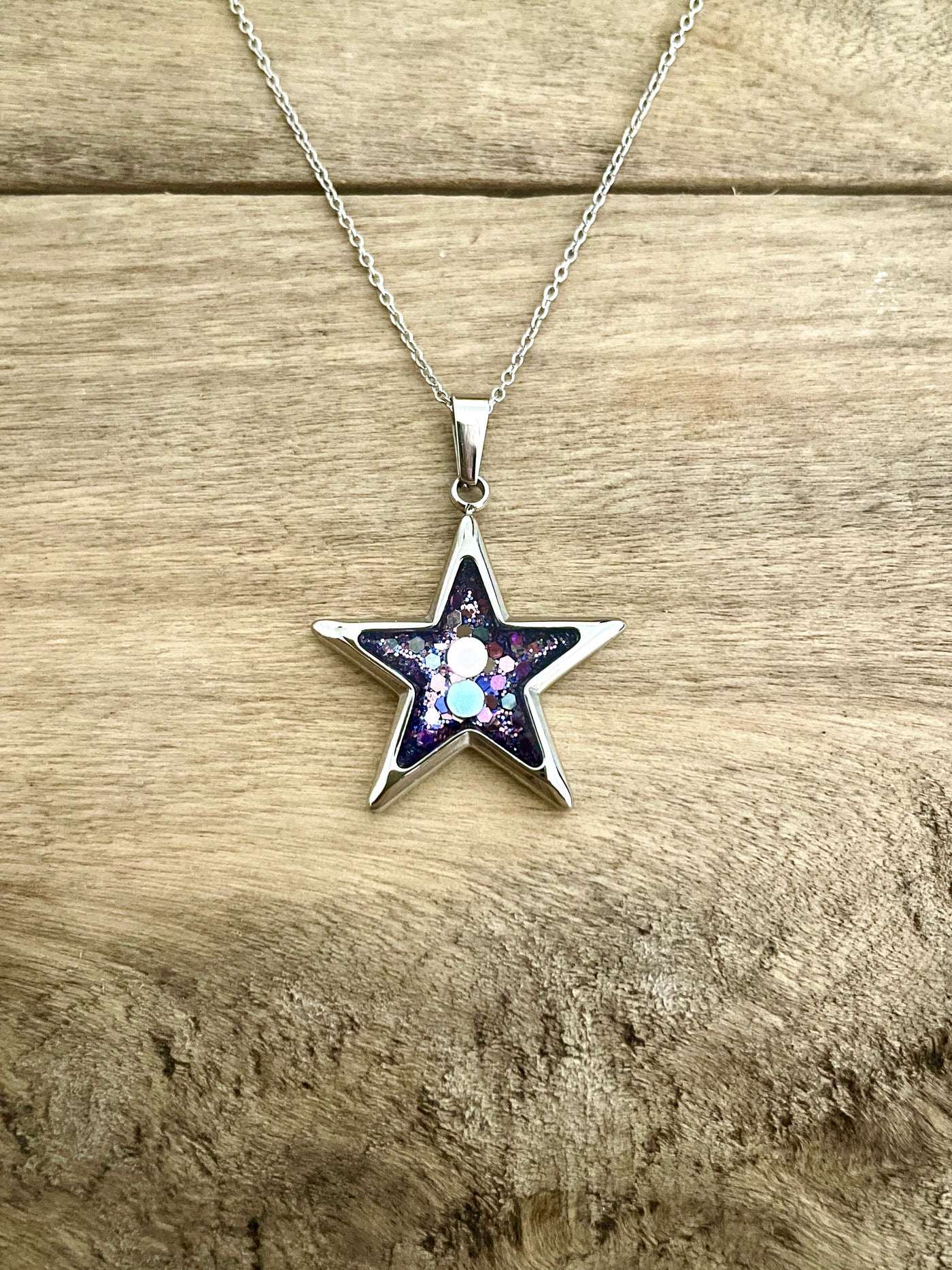 Children's silver necklace Star Hypersensitivity