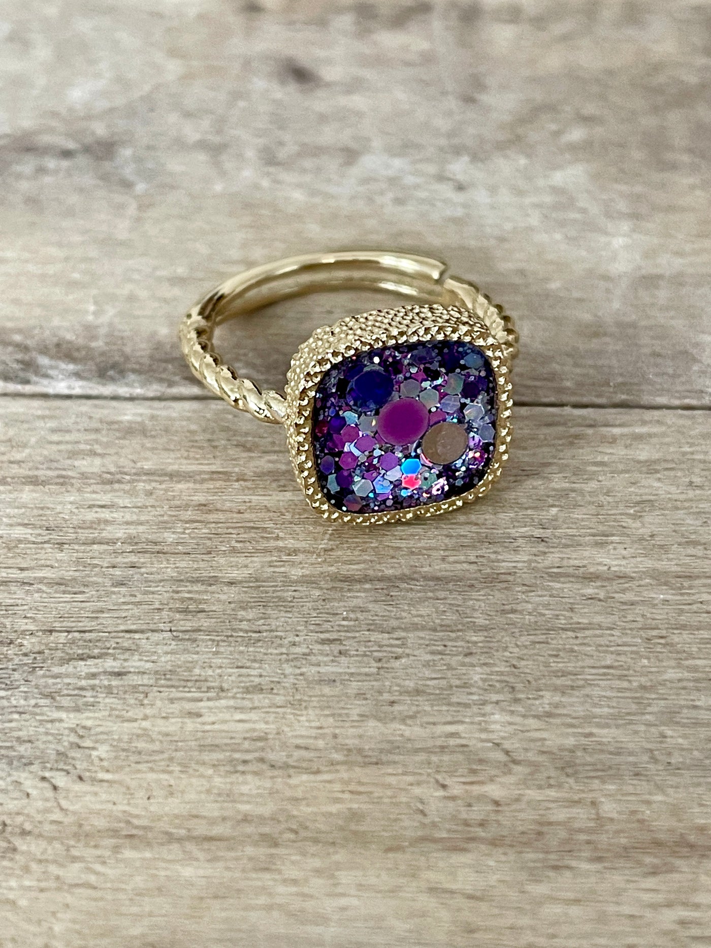 Bague dorée MONROE Lâcher prise