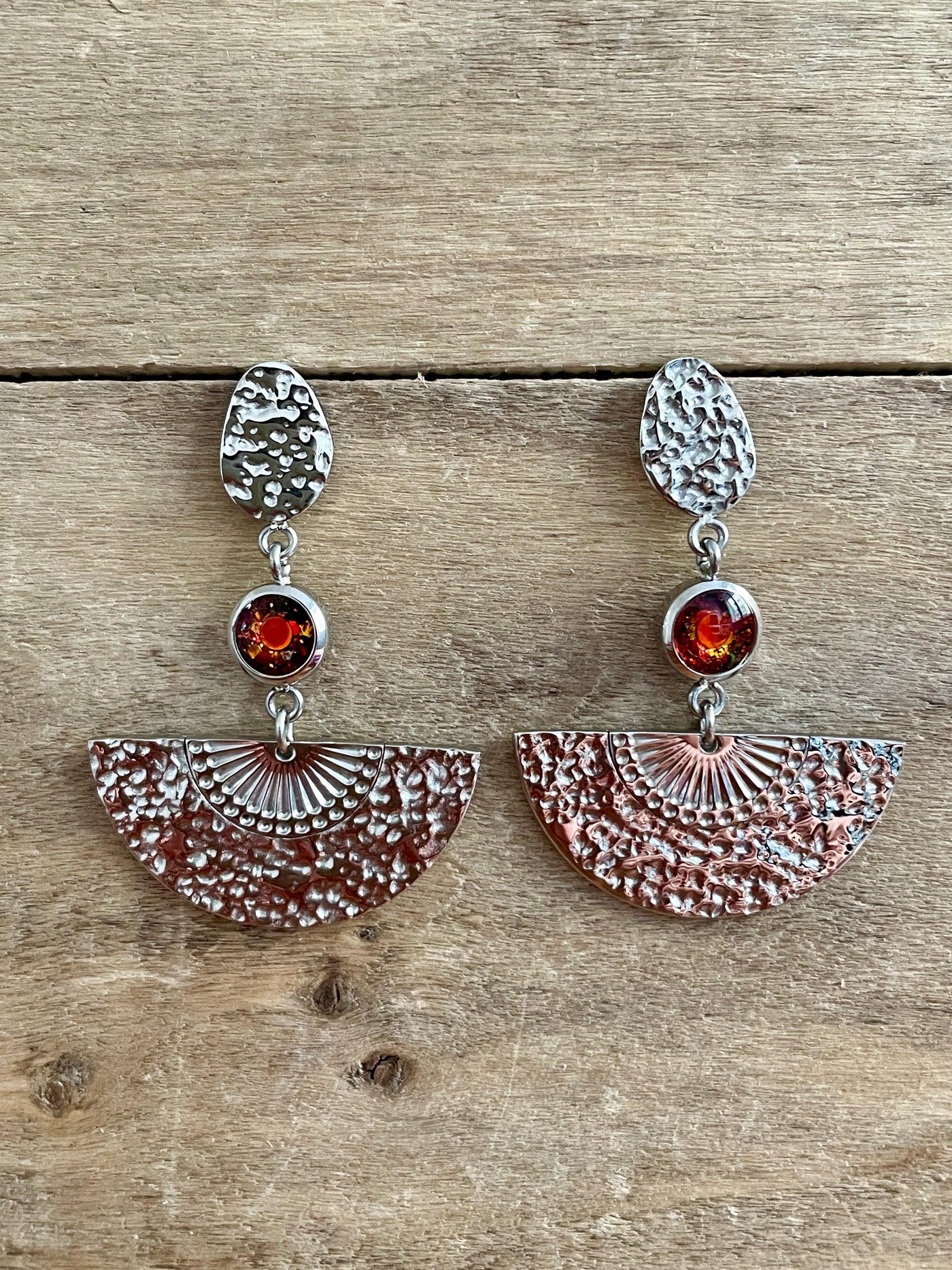 Boucles d'oreilles argentée INCA Lignée familiale