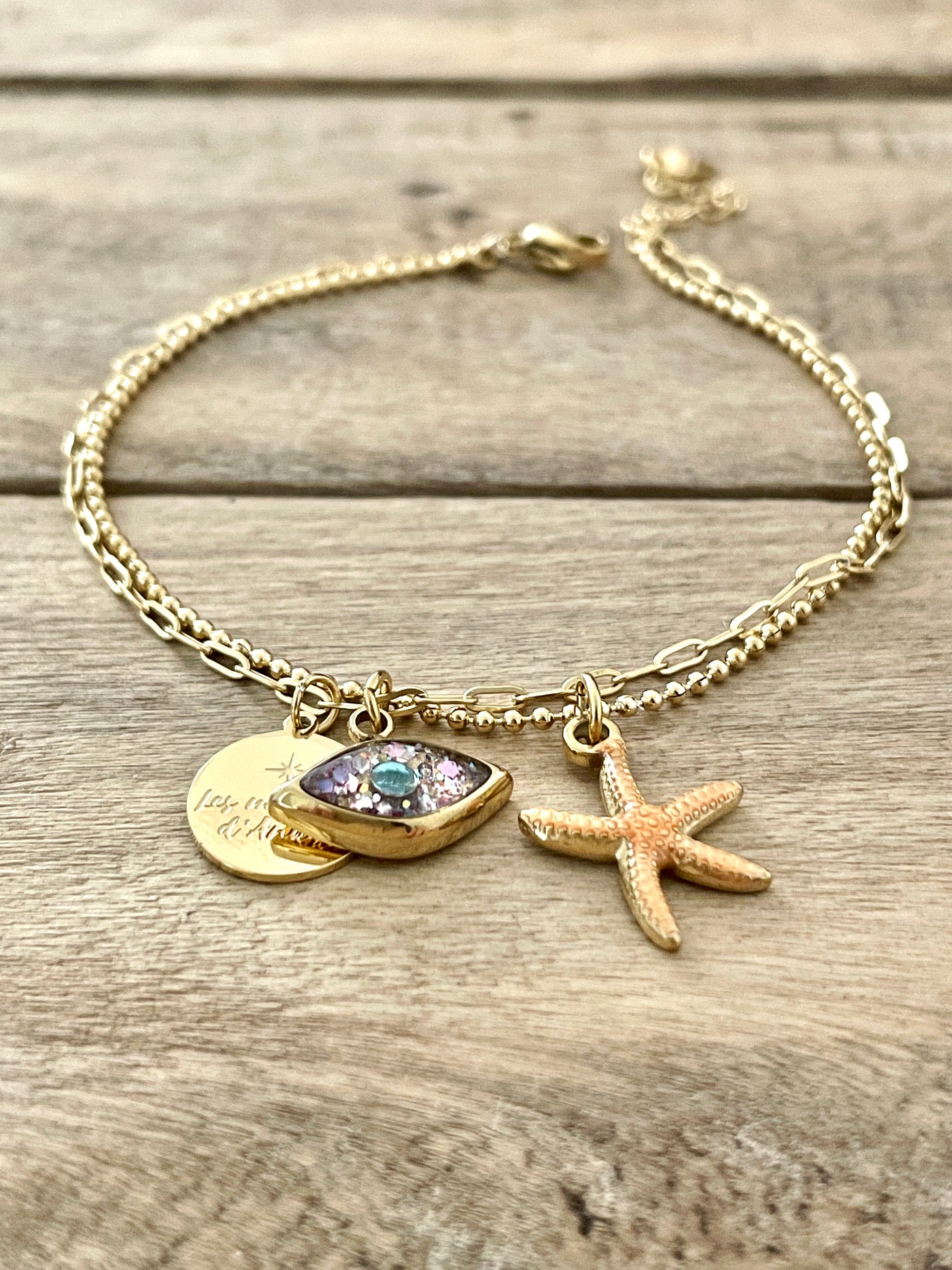 Gold CHEVILLE bracelet Family lineage