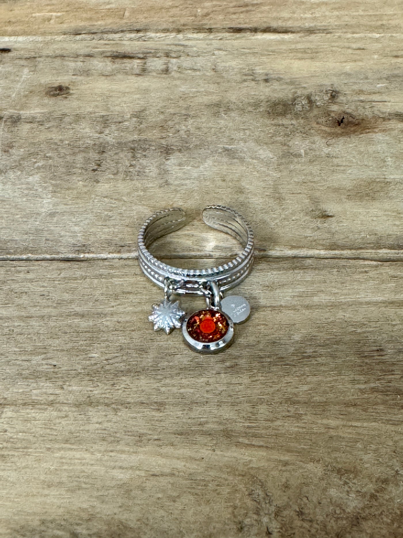 Bague argentée STELLA PUMPKIN FALL Lignée familiale