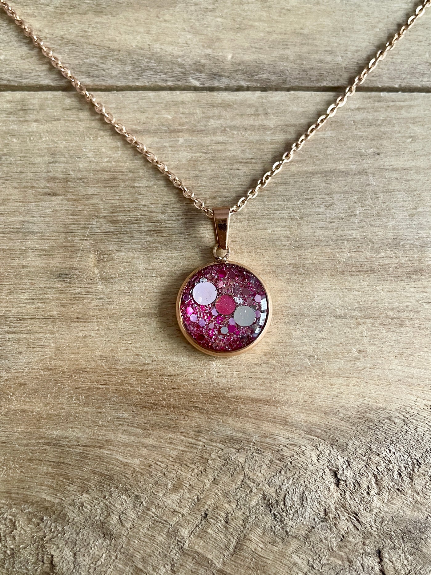 Simple Rose Gold Root Chakra Necklace