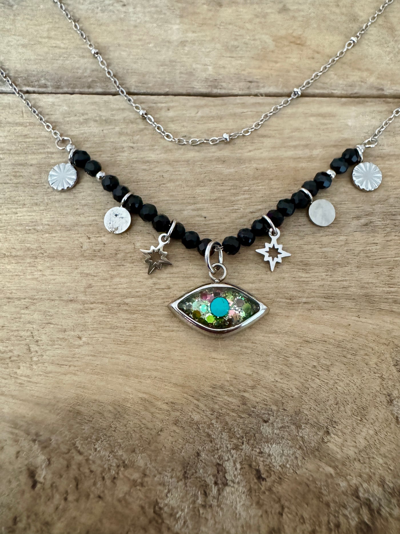 Collier argenté TAYLOR Onyx Relation à la mère
