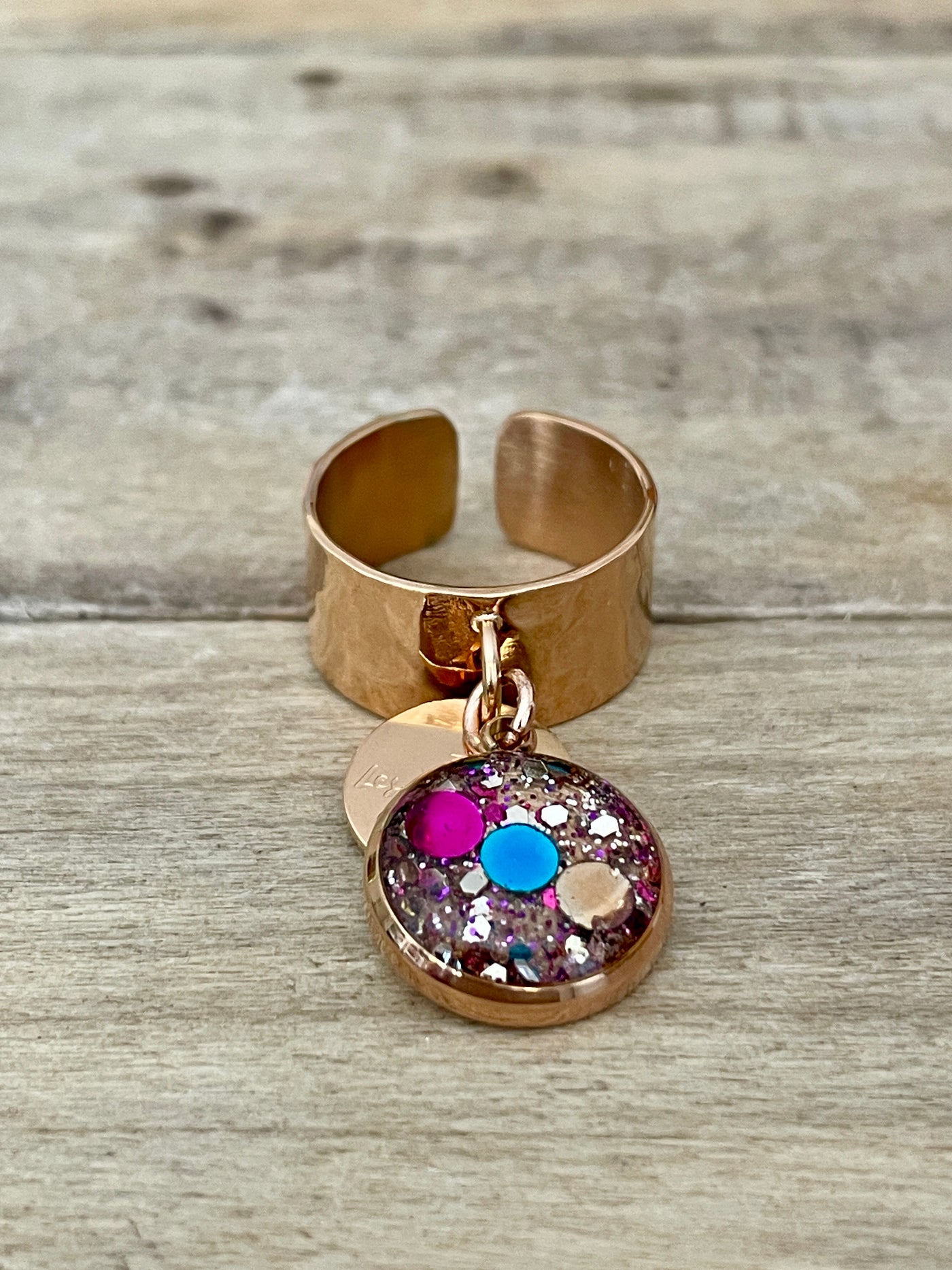 Bague or rose GEORGIA Peace & love