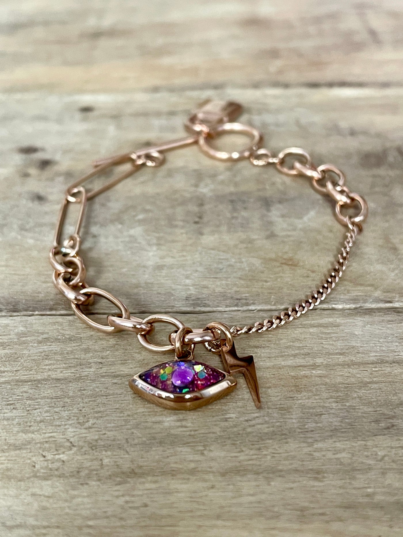 UNLOCK rose gold bracelet (for small wrists 12-14cm)