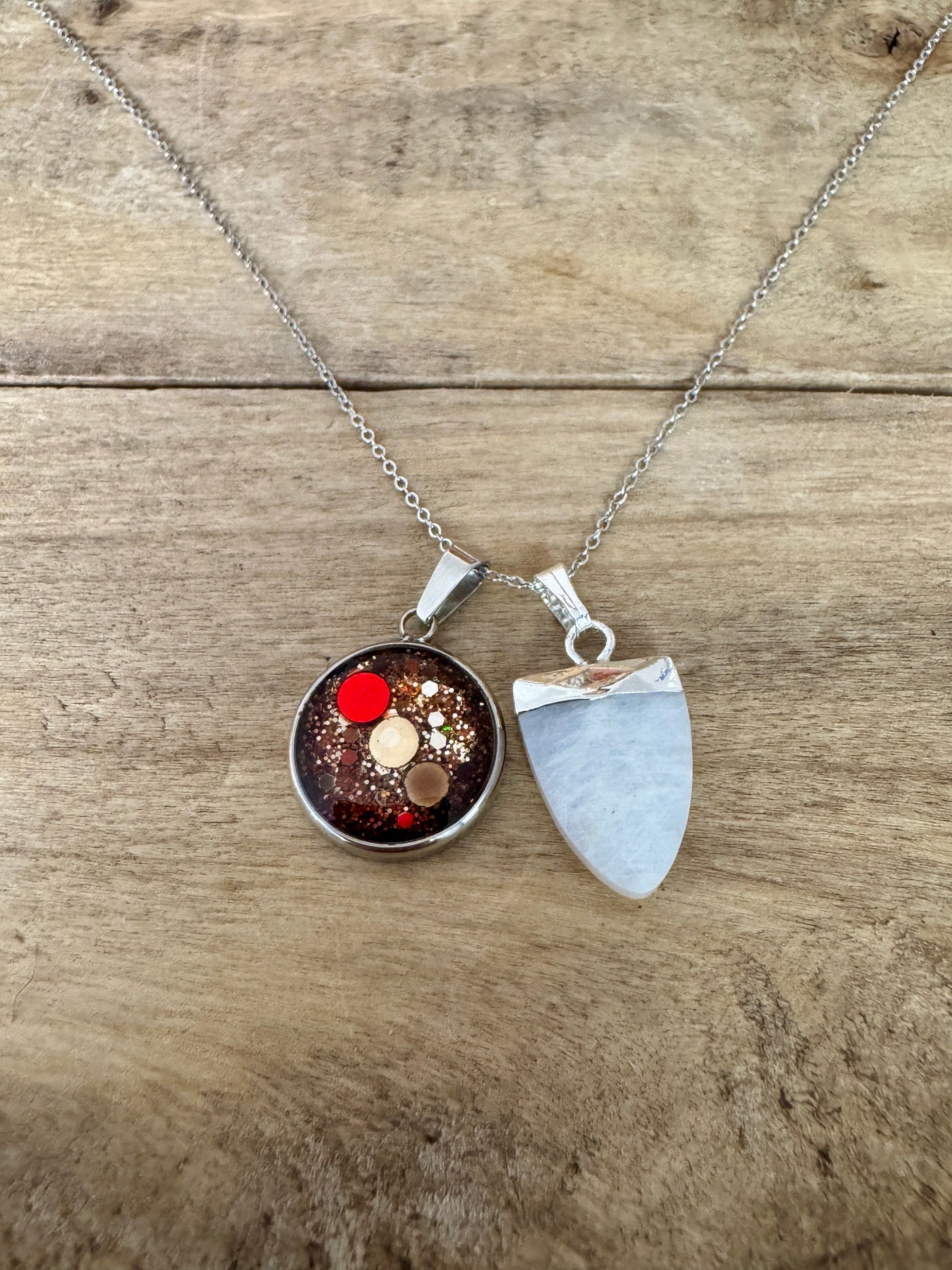 Collier simple argenté PUMPKIN FALL PIERRE DE LUNE Ras le bol
