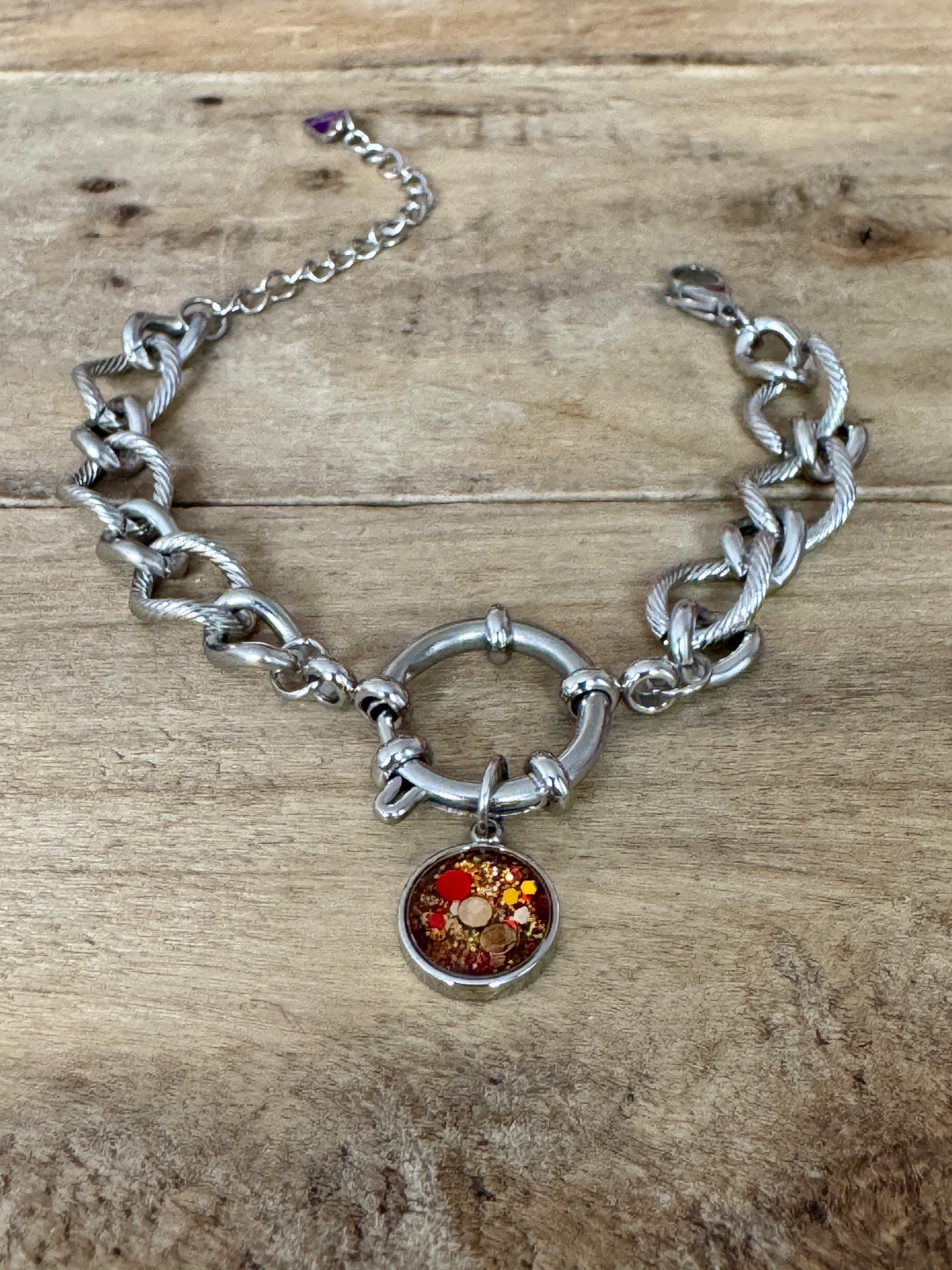 Bracelet argenté PUMPKIN FALL CALYPSO Sécurité relationnelle