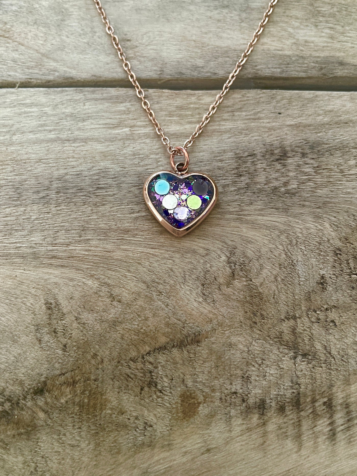 HEART COLLECTION rose gold necklace 5 Wounds of the soul