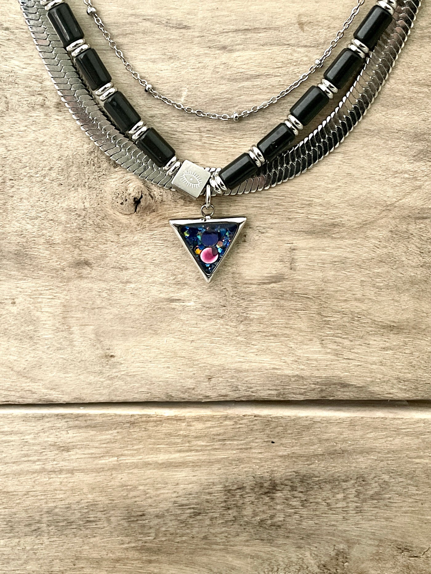 Silver Onyx bracelet Maison Moretti