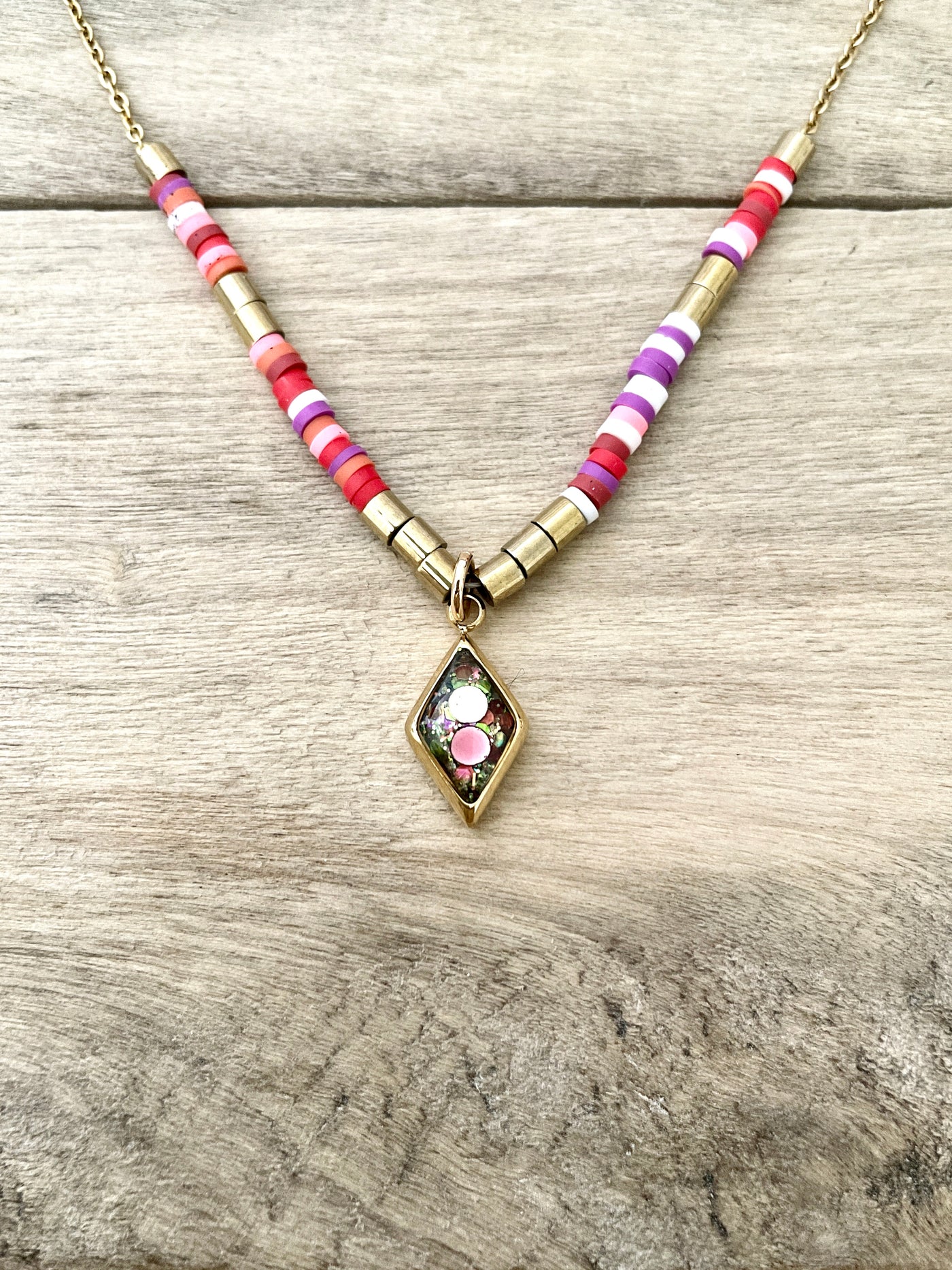 Collier simple HAVAÏANA losange Amour de soi