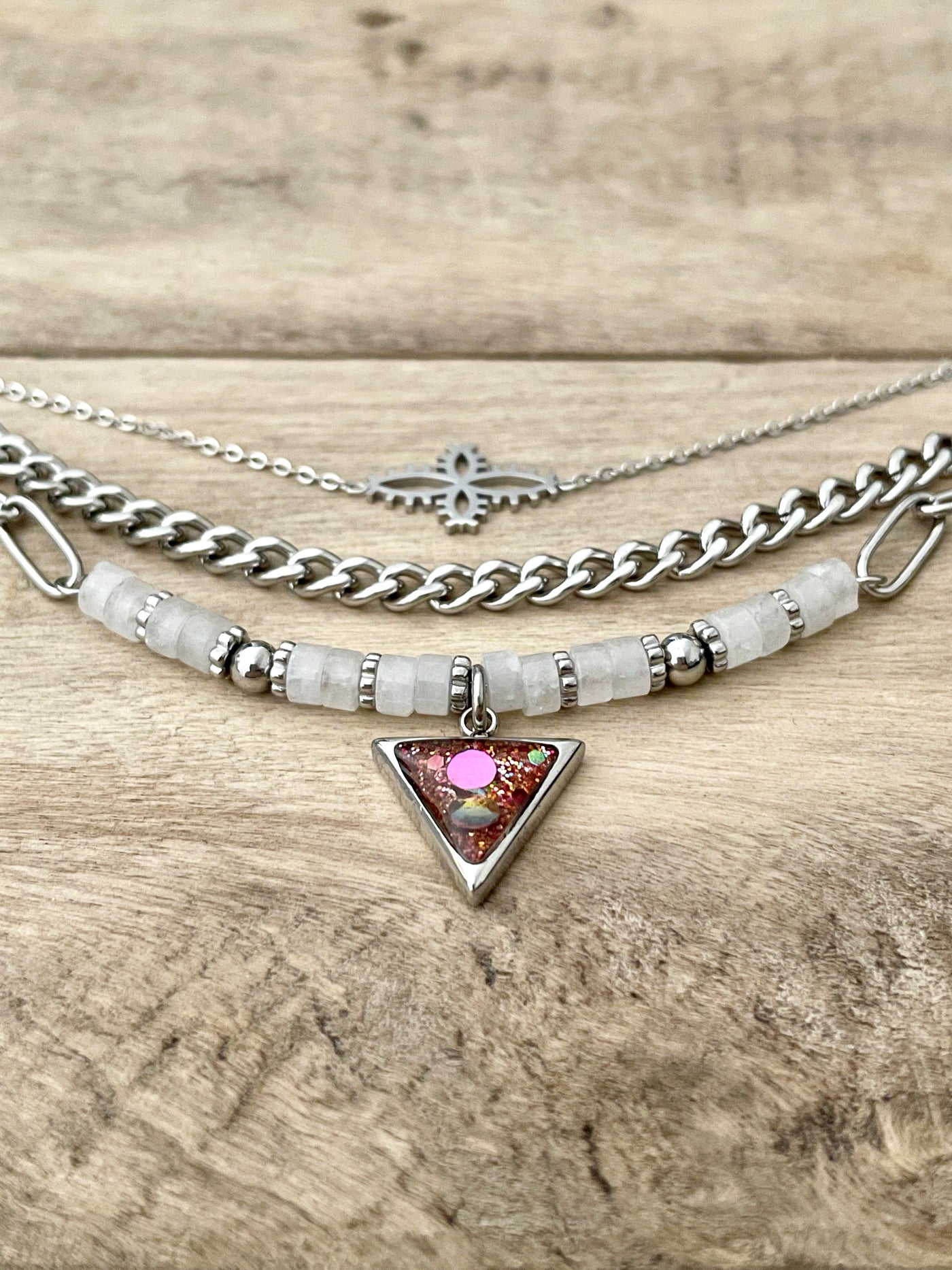 Silver bracelet Maison Moretti X Les Médéores d'Ankaa Moonstone OM