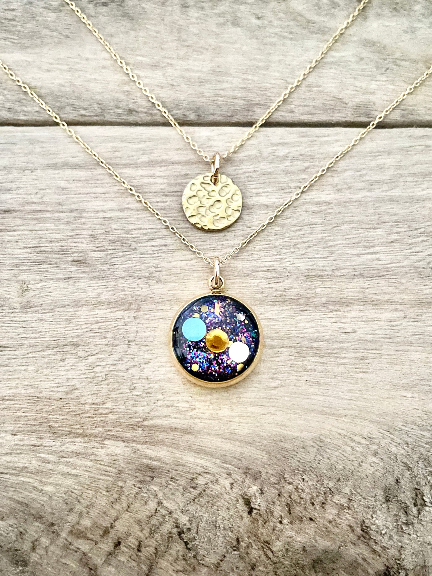 Collier double doré La flamme d'Ankaa